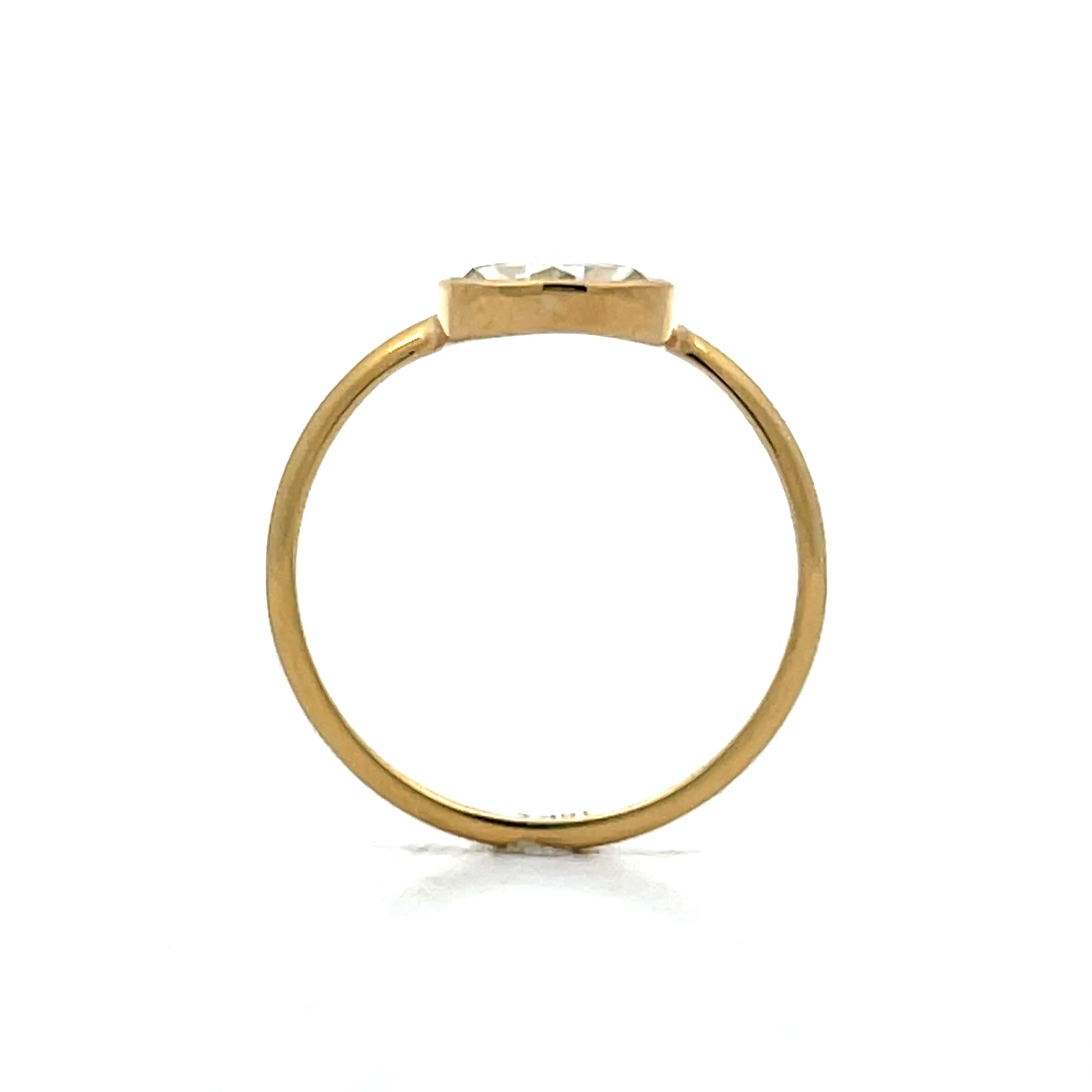 .67 Pear Rose Cut Diamond Engagement Ring in 18k - Image 4
