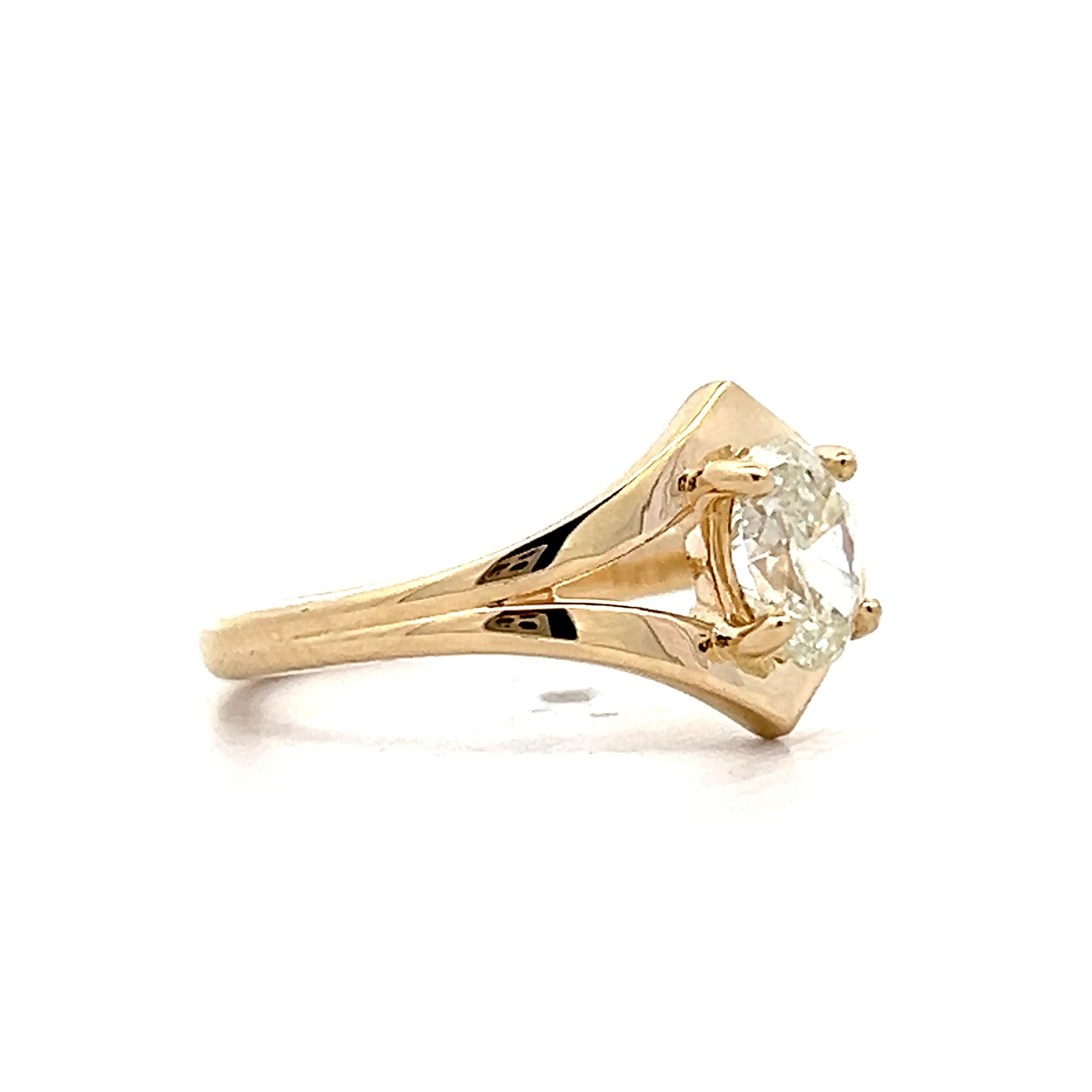 .67 Solitaire Oval Diamond Engagement Ring in 14k - Image 3