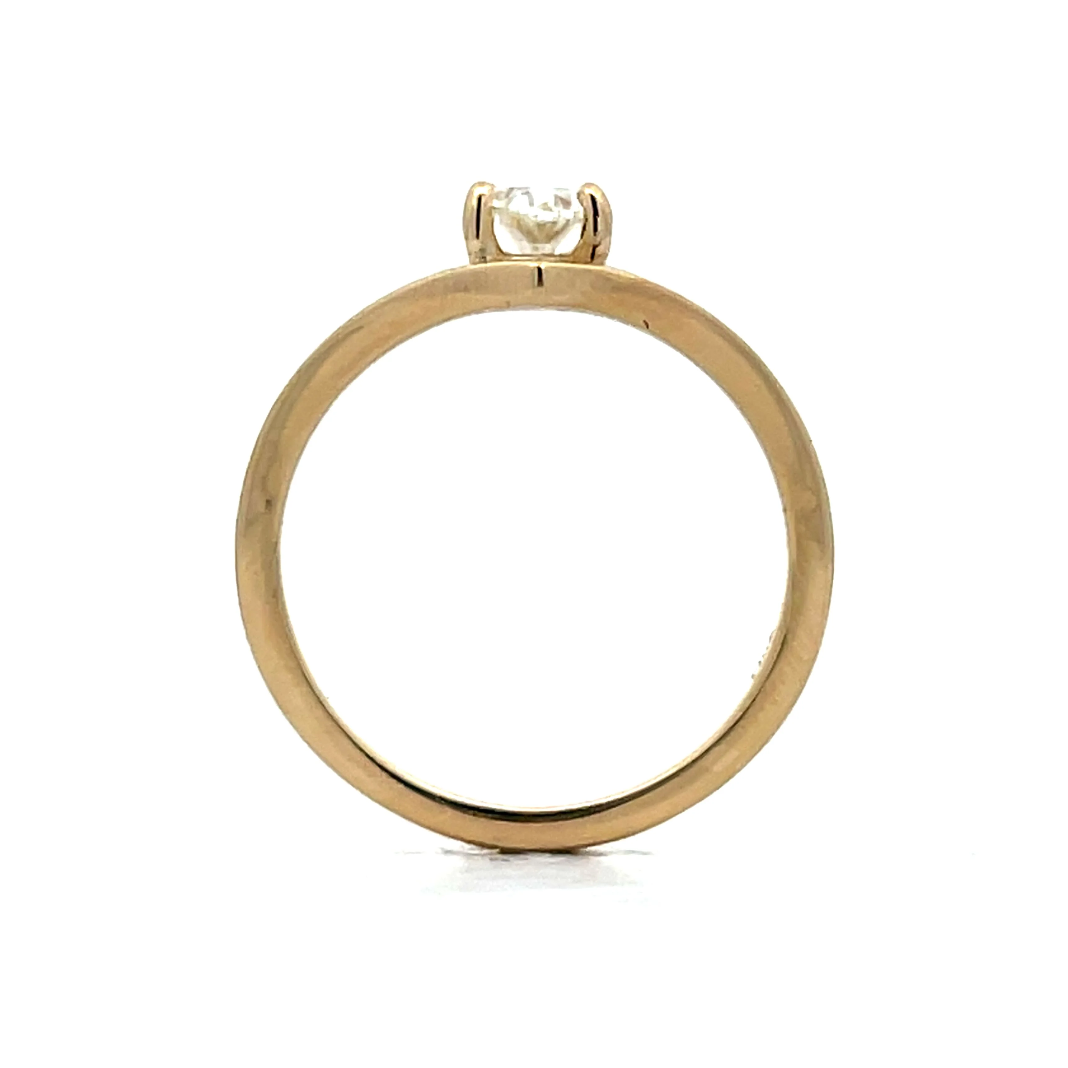 .67 Solitaire Oval Diamond Engagement Ring in 14k - Image 4