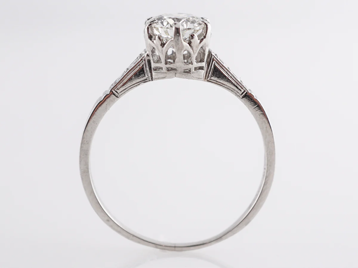 .68 Art Deco Transitional Cut Diamond Engagement Ring - Image 4