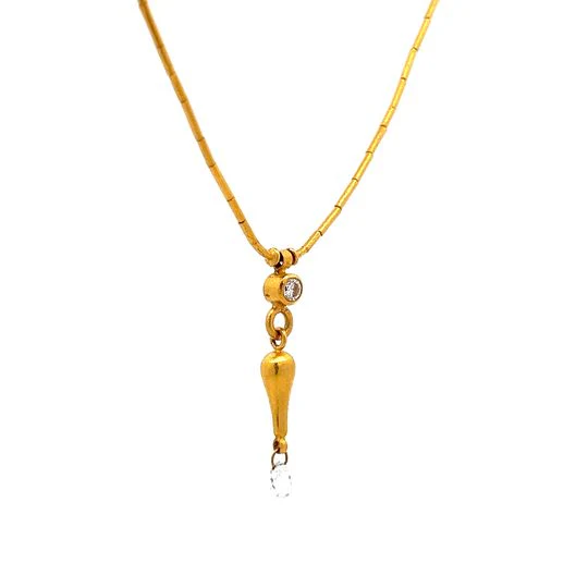 .68 Gurhan Briollette Diamond Pendant Necklace in 24k - Image 2