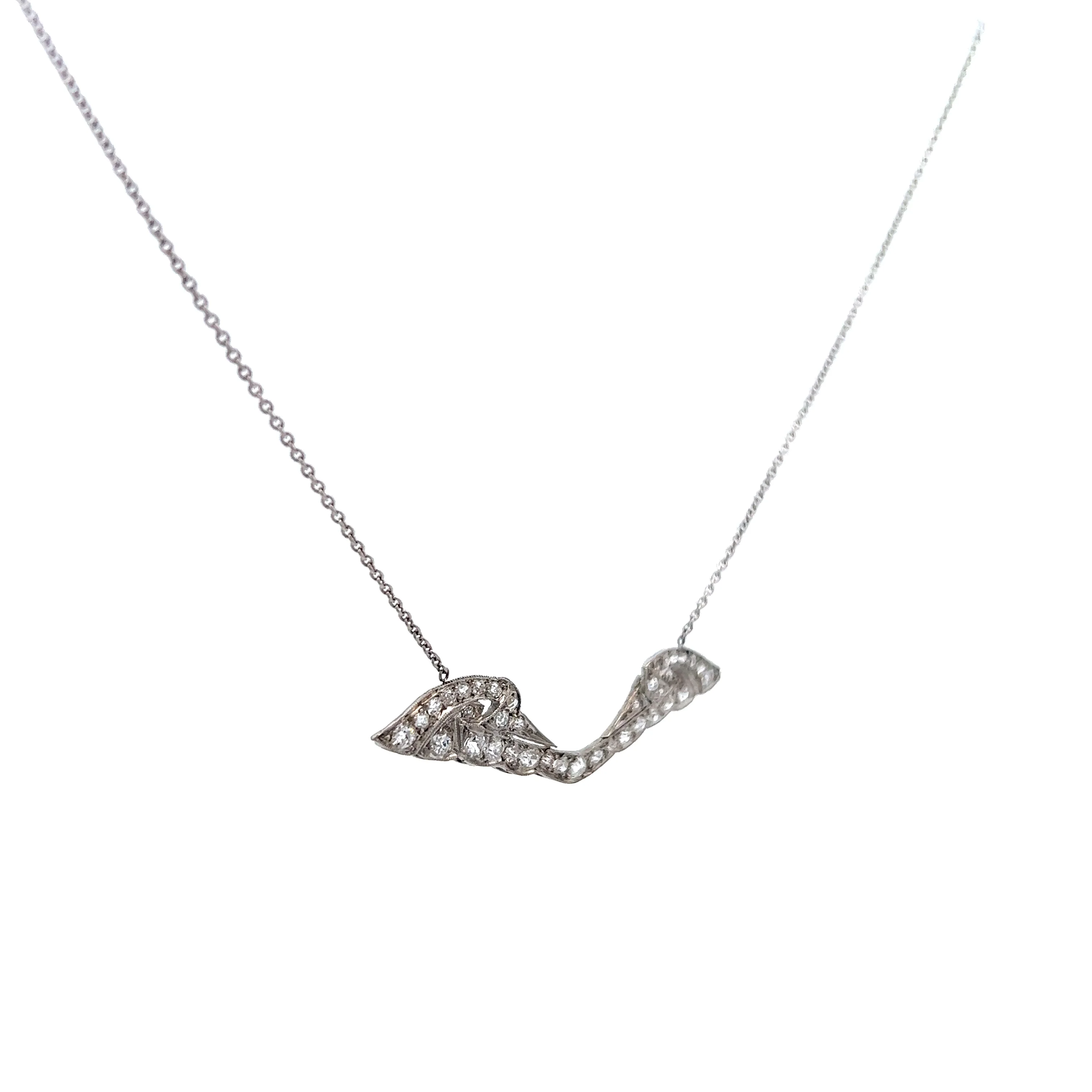 .98 Vintage Art Deco Necklace in Platinum - Image 3