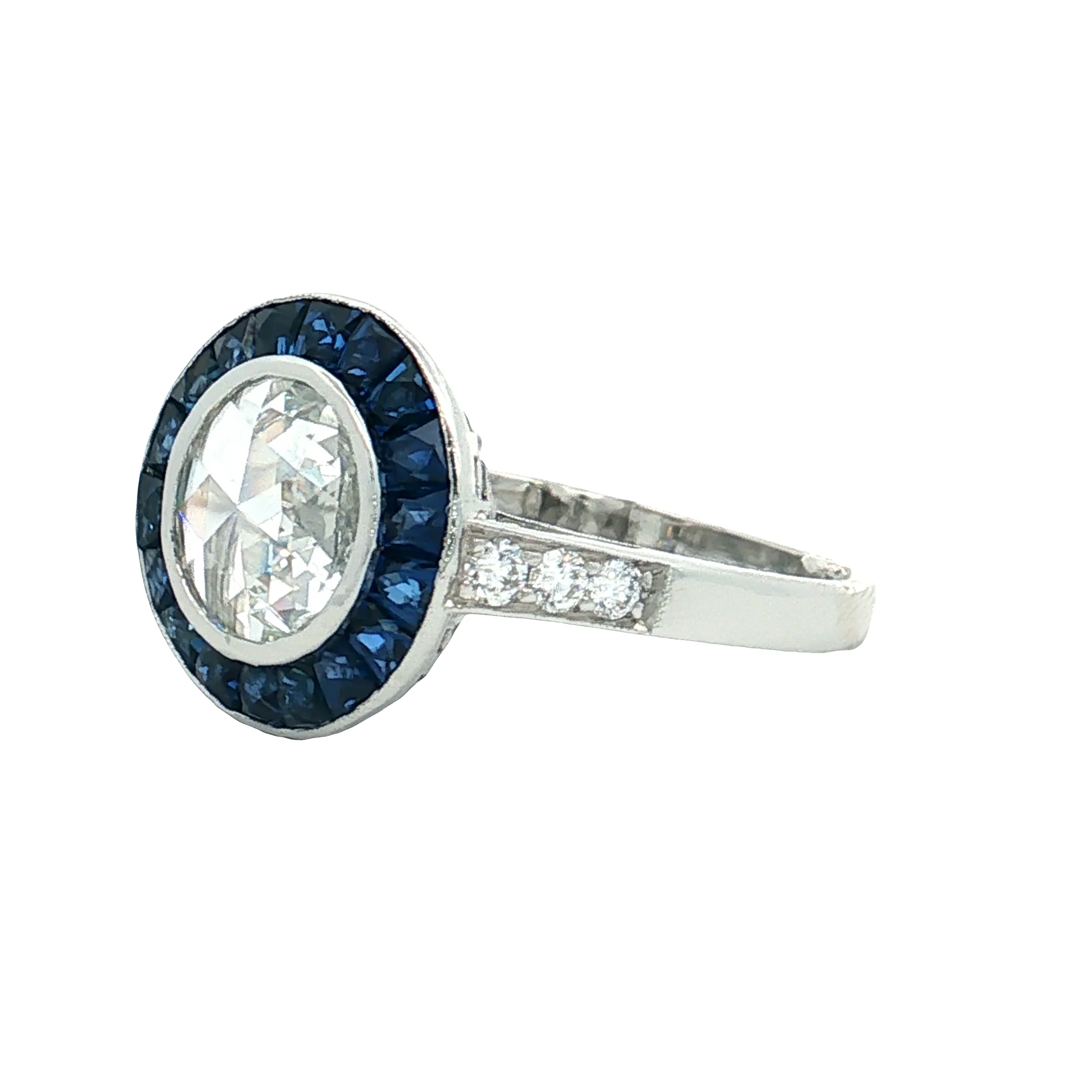 .68 Rose Cut Diamond Engagement Ring in Platinum - Image 2