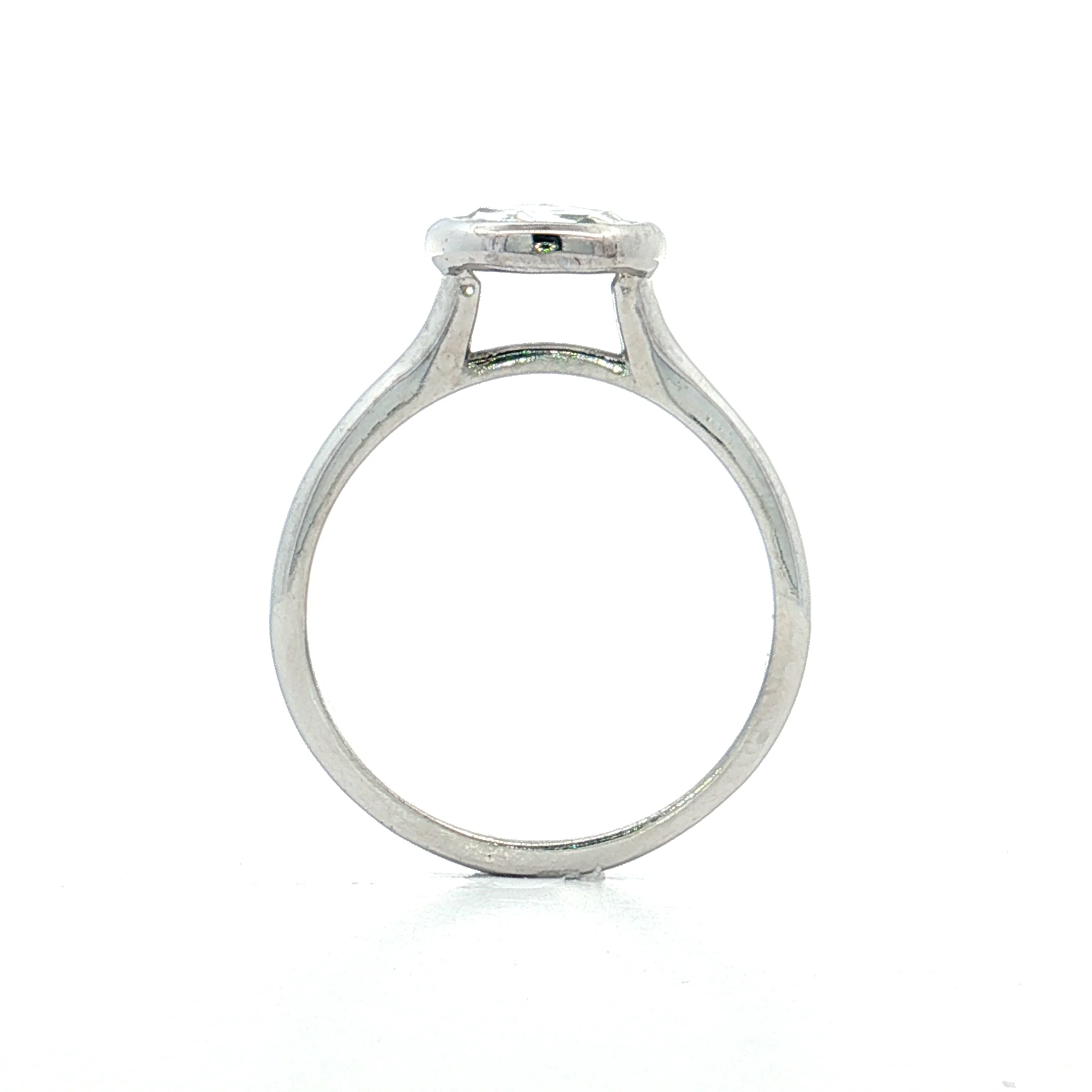 .68 Round Rose Cut Diamond Solitaire Ring 14k White Gold - Image 4