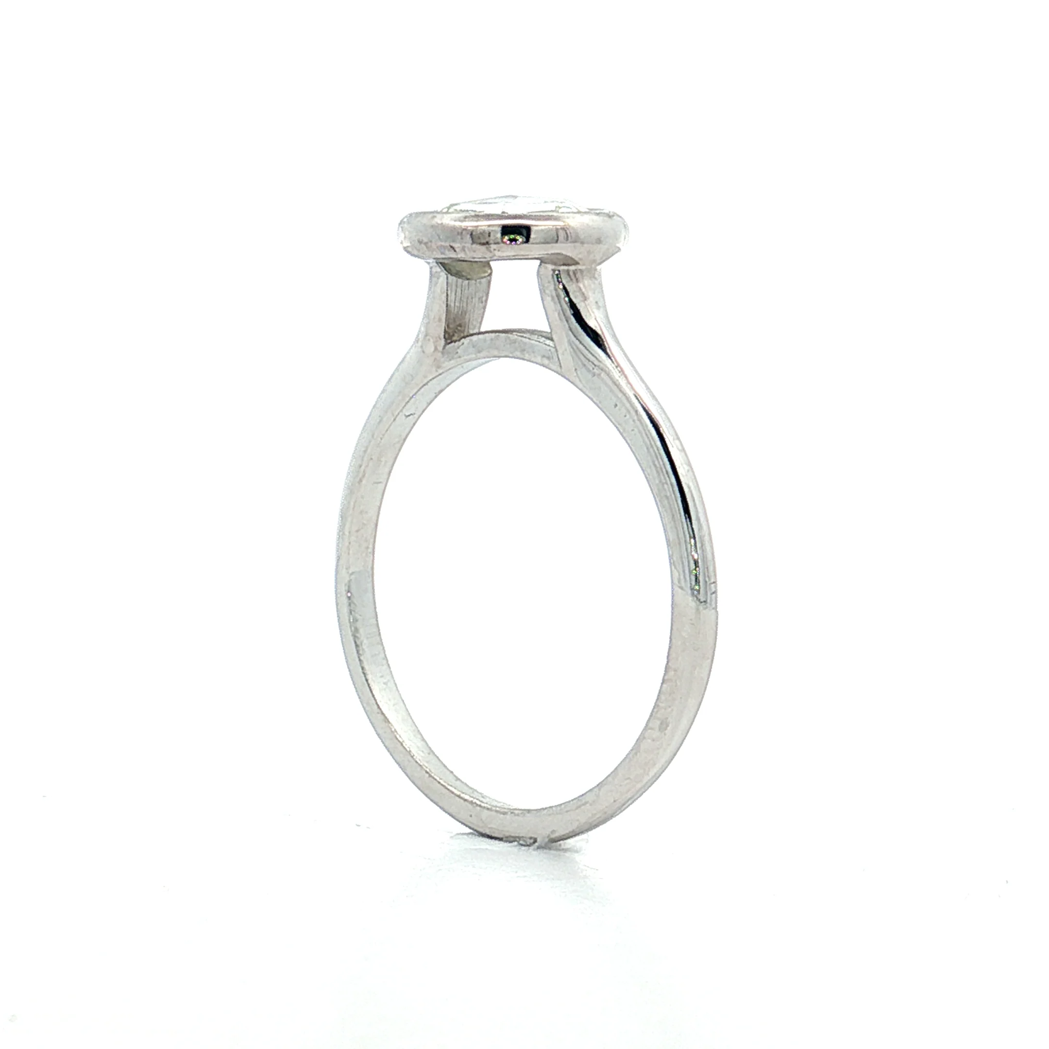 .68 Round Rose Cut Diamond Solitaire Ring 14k White Gold - Image 5