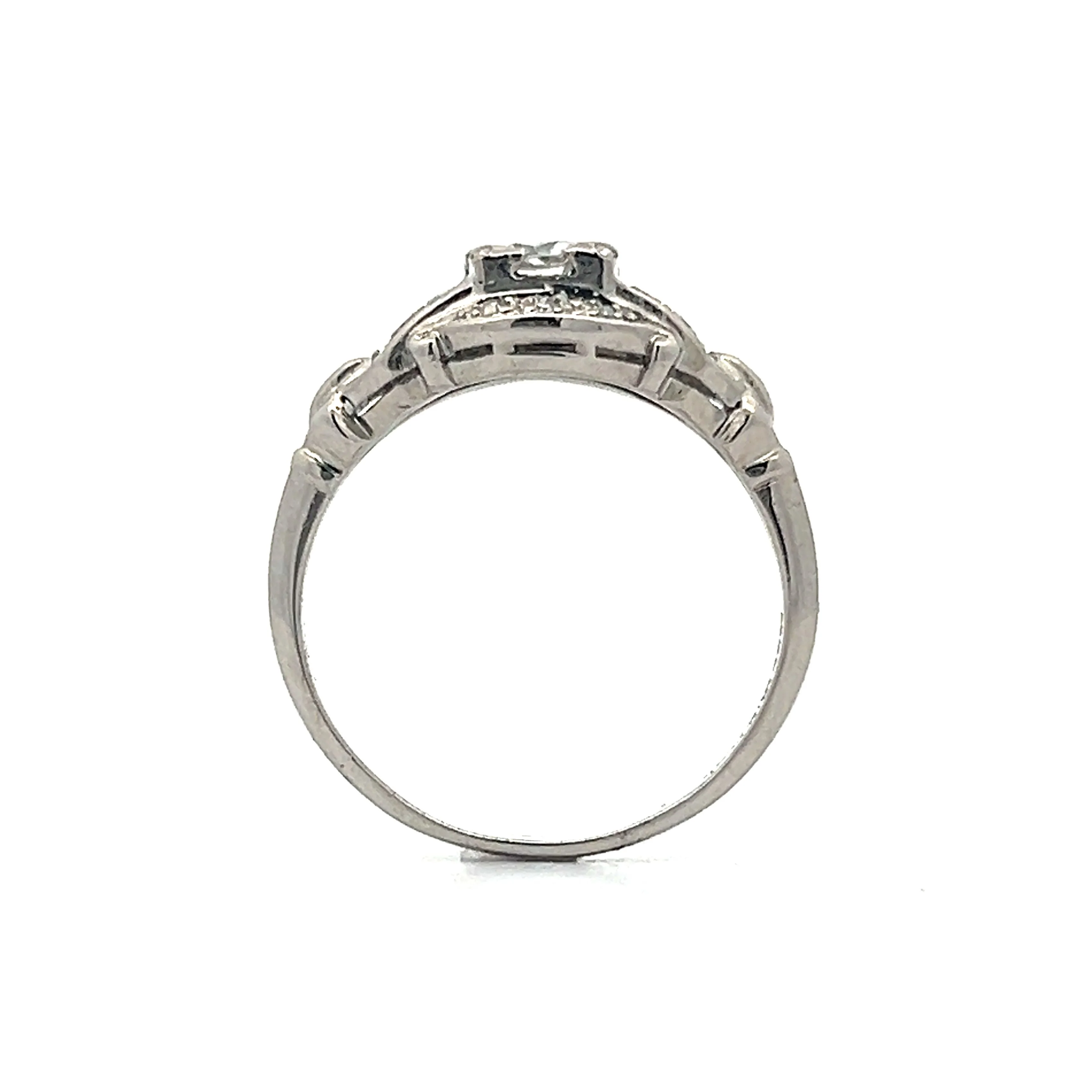 .69 Art Deco Diamond Engagement Ring in Platinum - Image 4