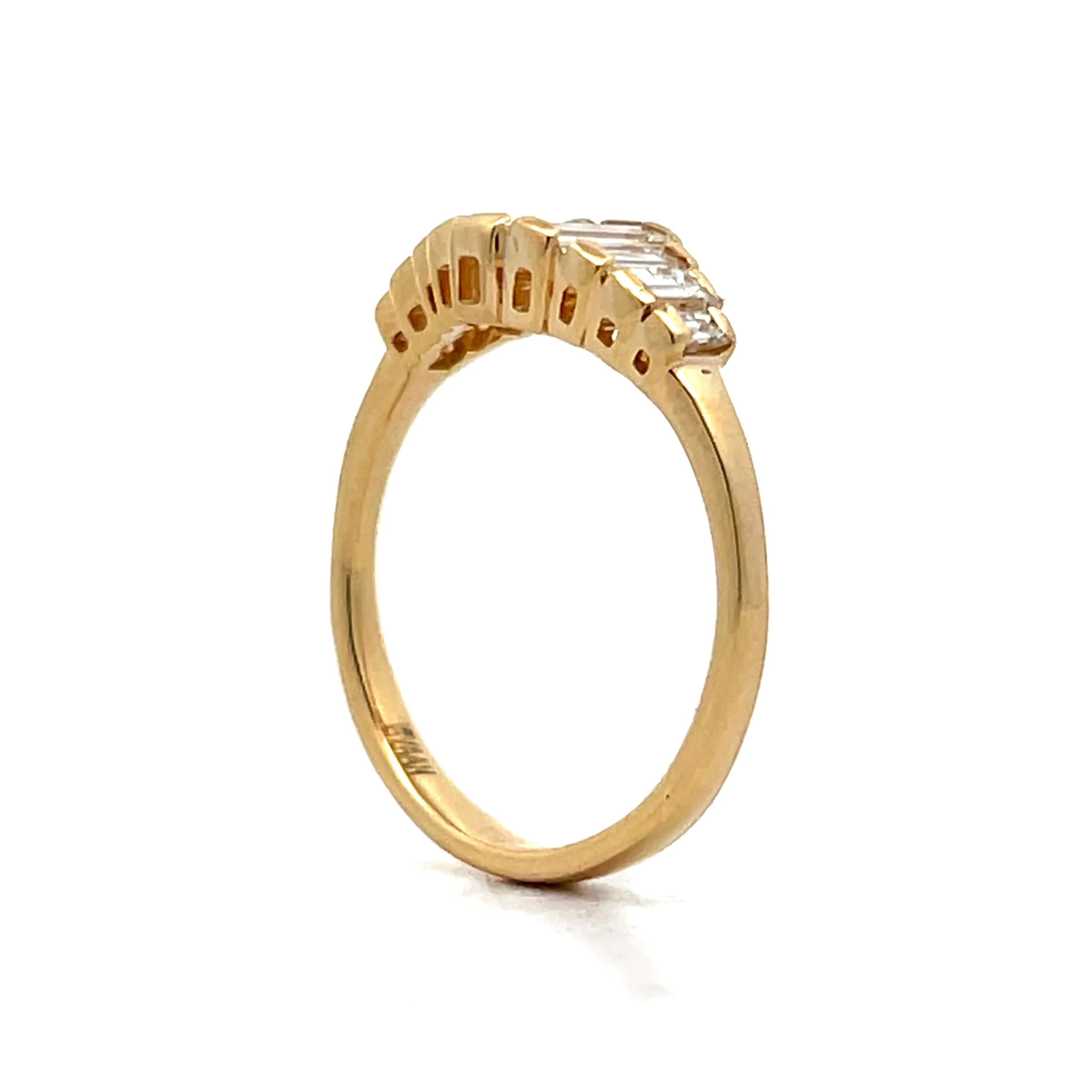 .69 Baguette Cut Diamond Engagement Ring in 18k - Image 5