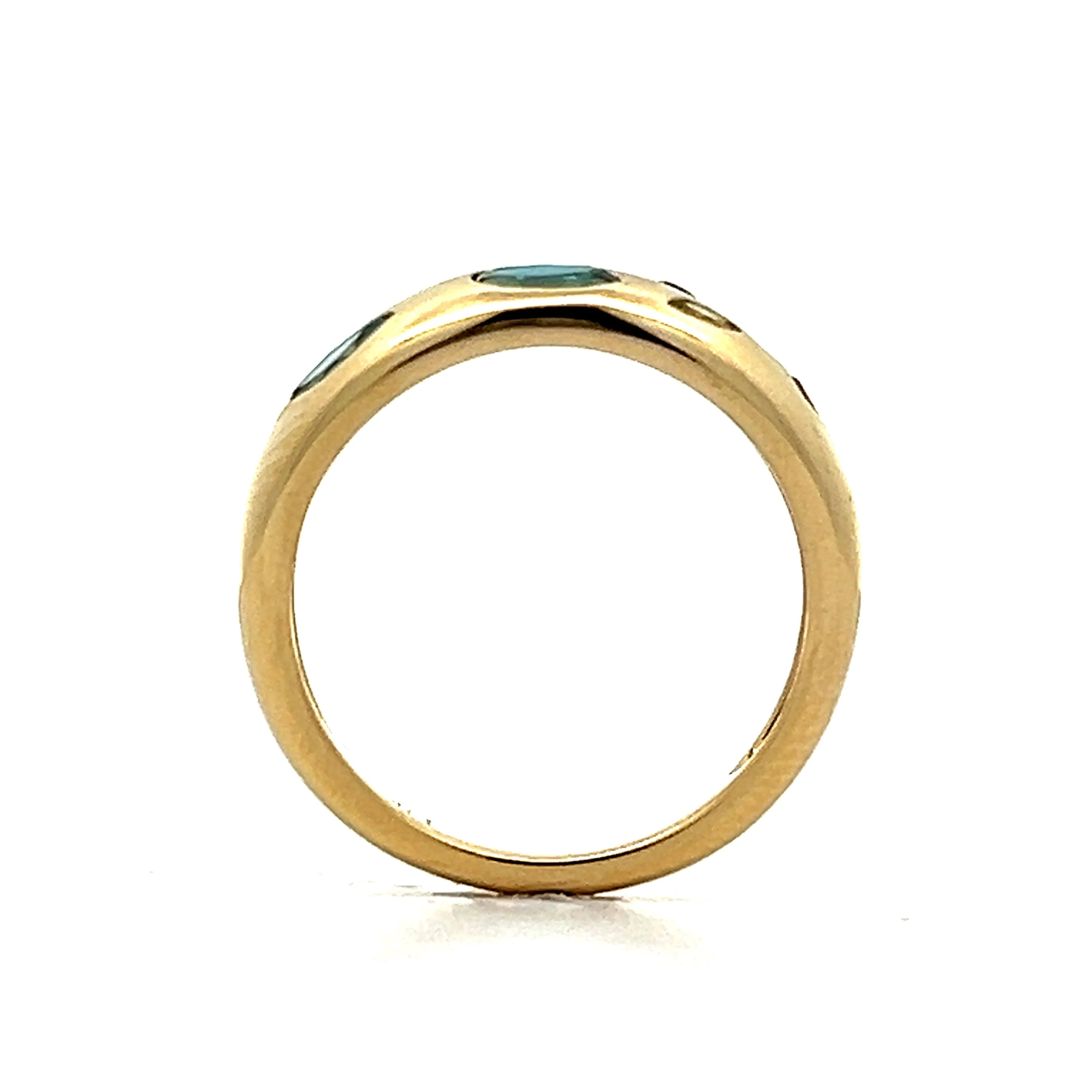.69 Multi-Gemstone Dome Stacking Ring in 14k Yellow Gold - Image 4