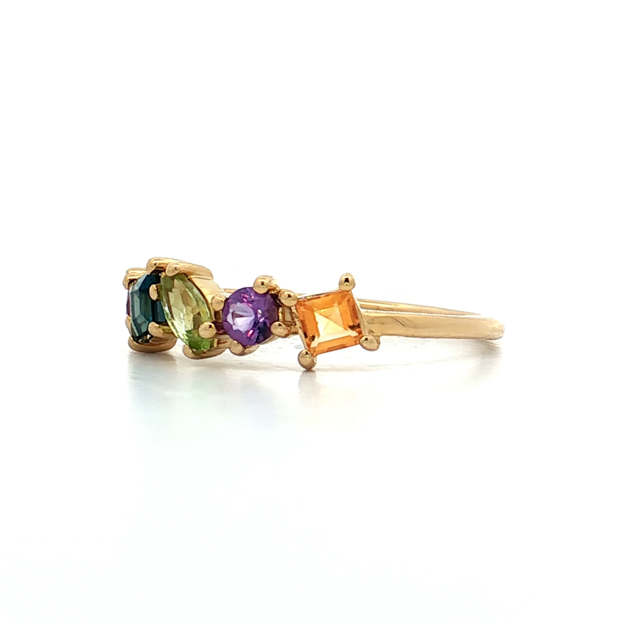 .69 Multi-Gemstone Stacking Band in 14k Yellow Gold - Image 2