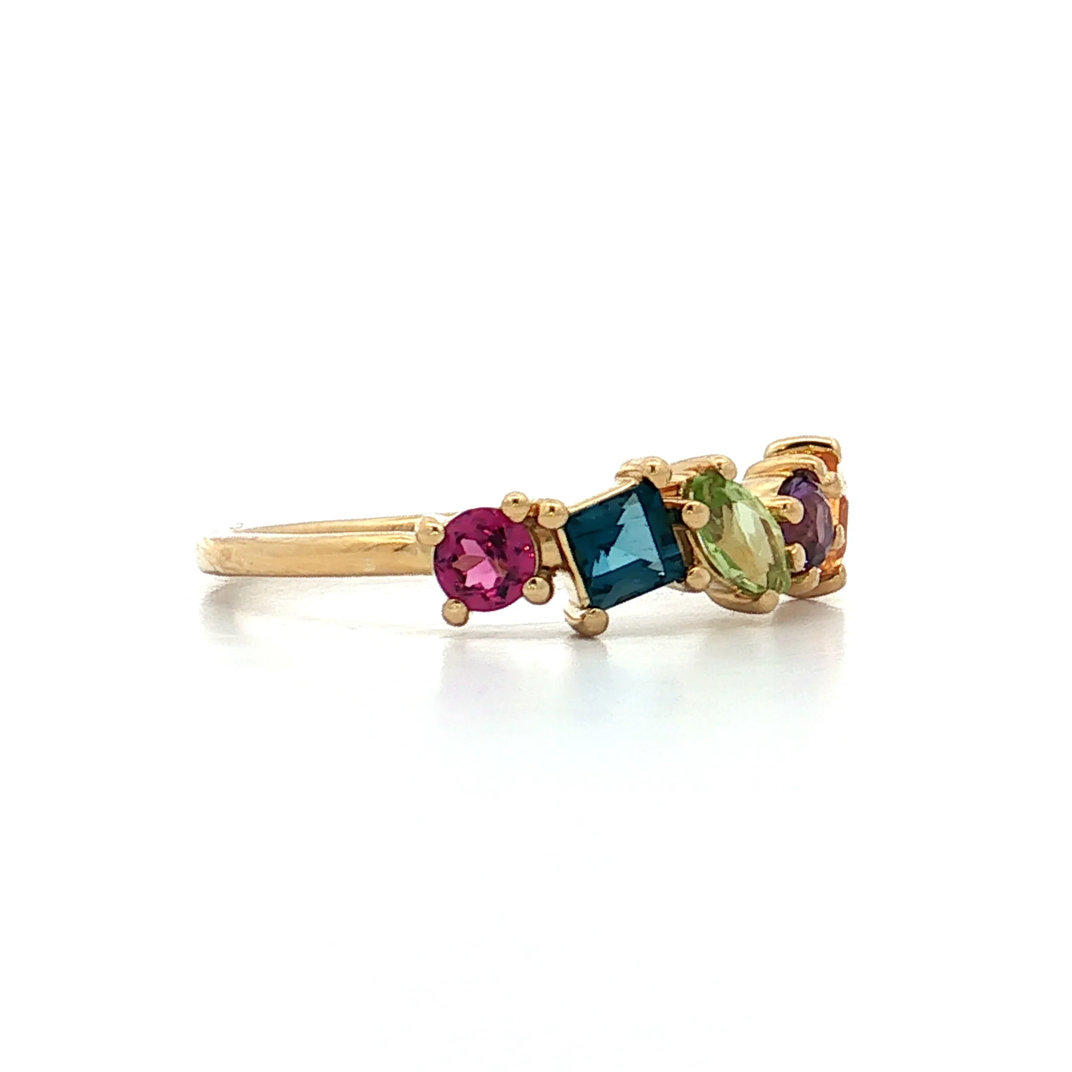 .69 Multi-Gemstone Stacking Band in 14k Yellow Gold - Image 3