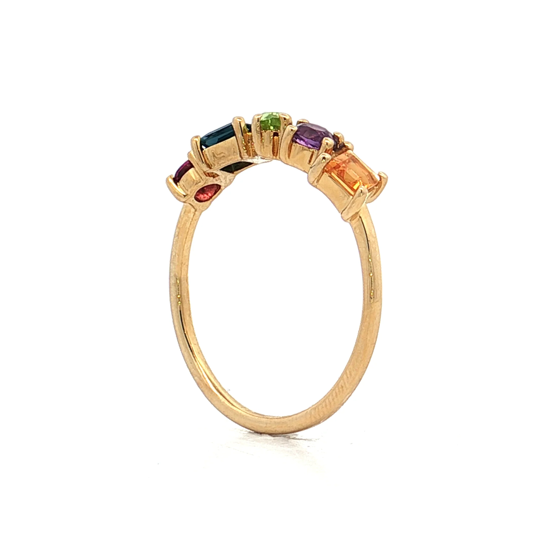 .69 Multi-Gemstone Stacking Band in 14k Yellow Gold - Image 5