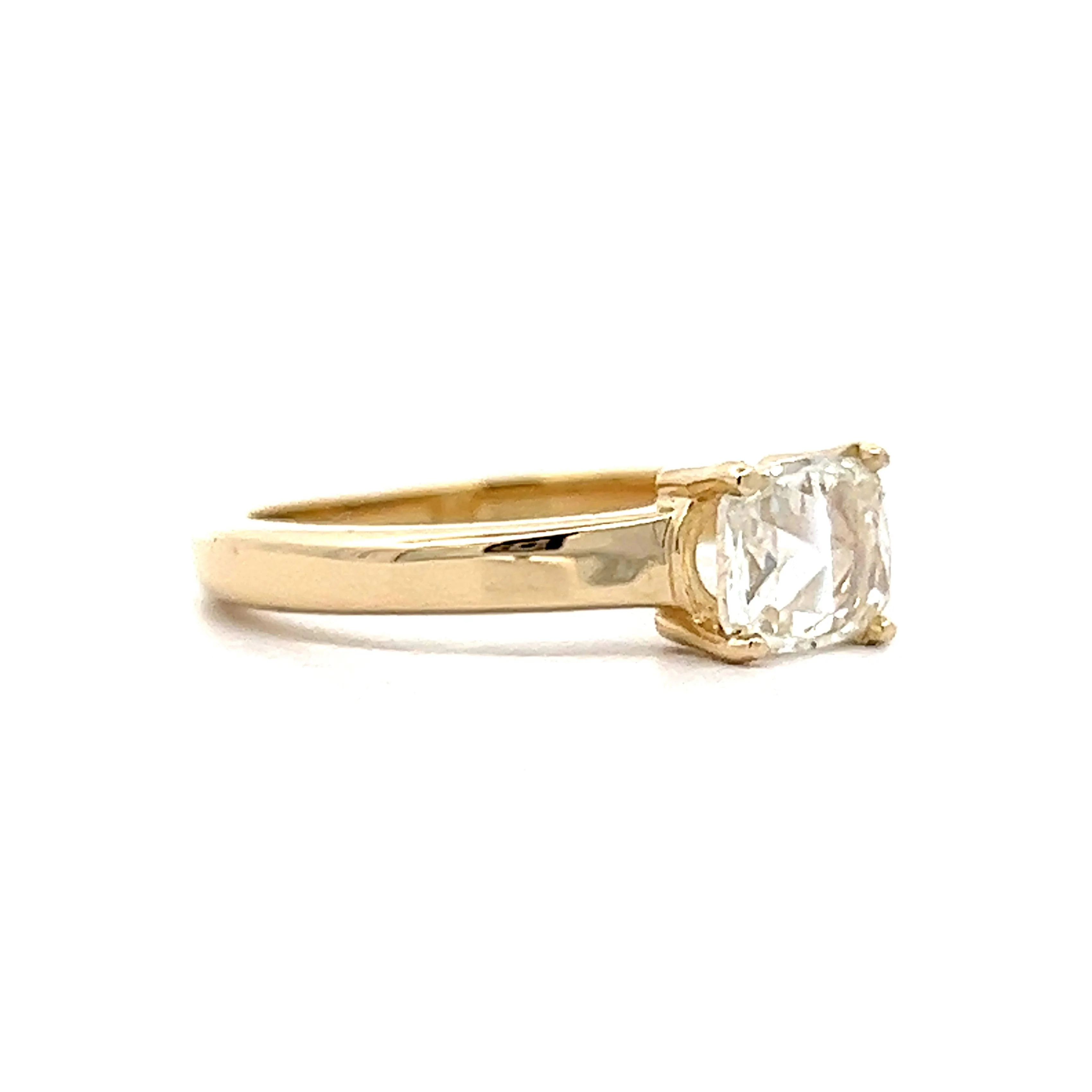 .69 Rose Cut Solitaire Engagement Ring in Yellow Gold - Image 3