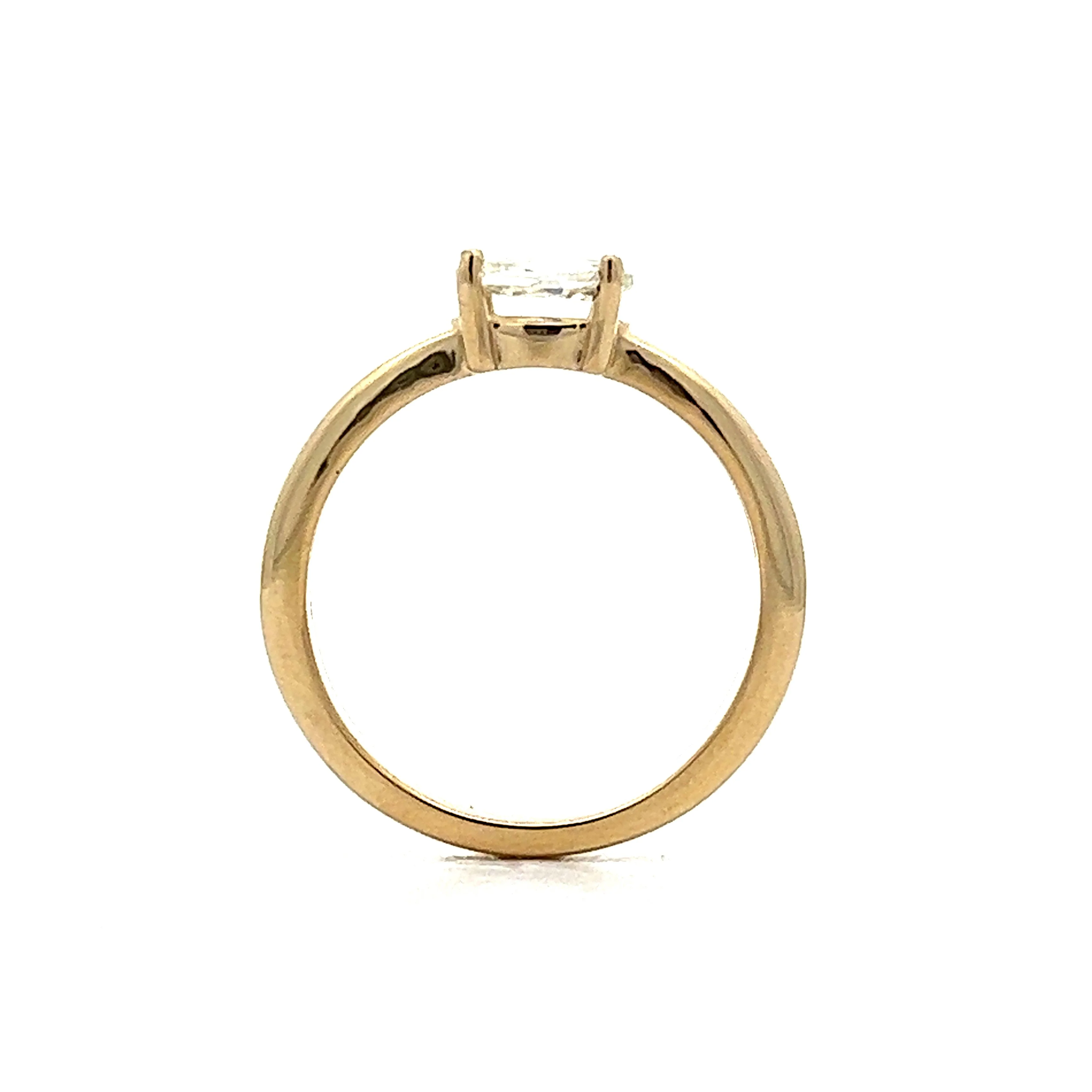 .69 Rose Cut Solitaire Engagement Ring in Yellow Gold - Image 4