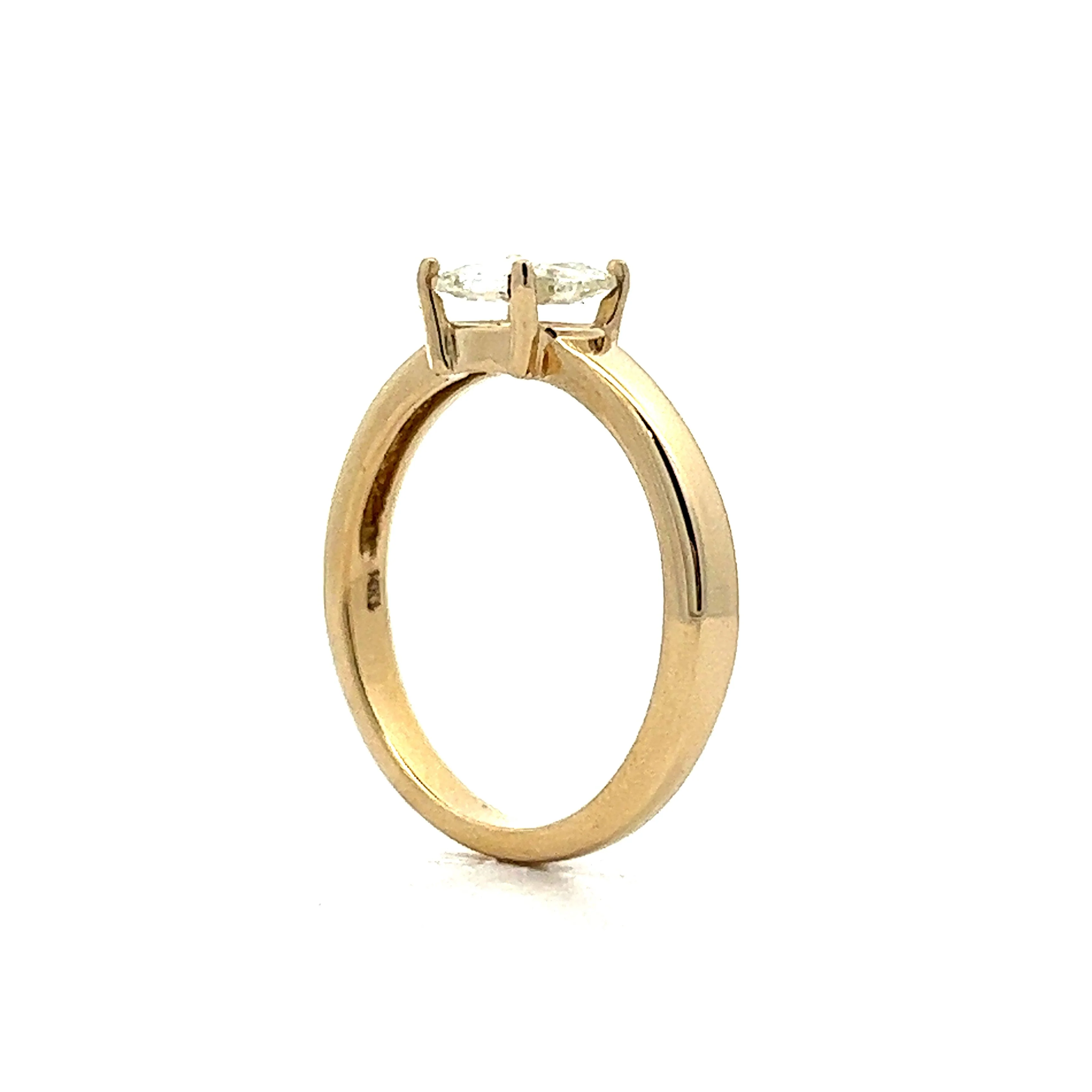 .69 Rose Cut Solitaire Engagement Ring in Yellow Gold - Image 5