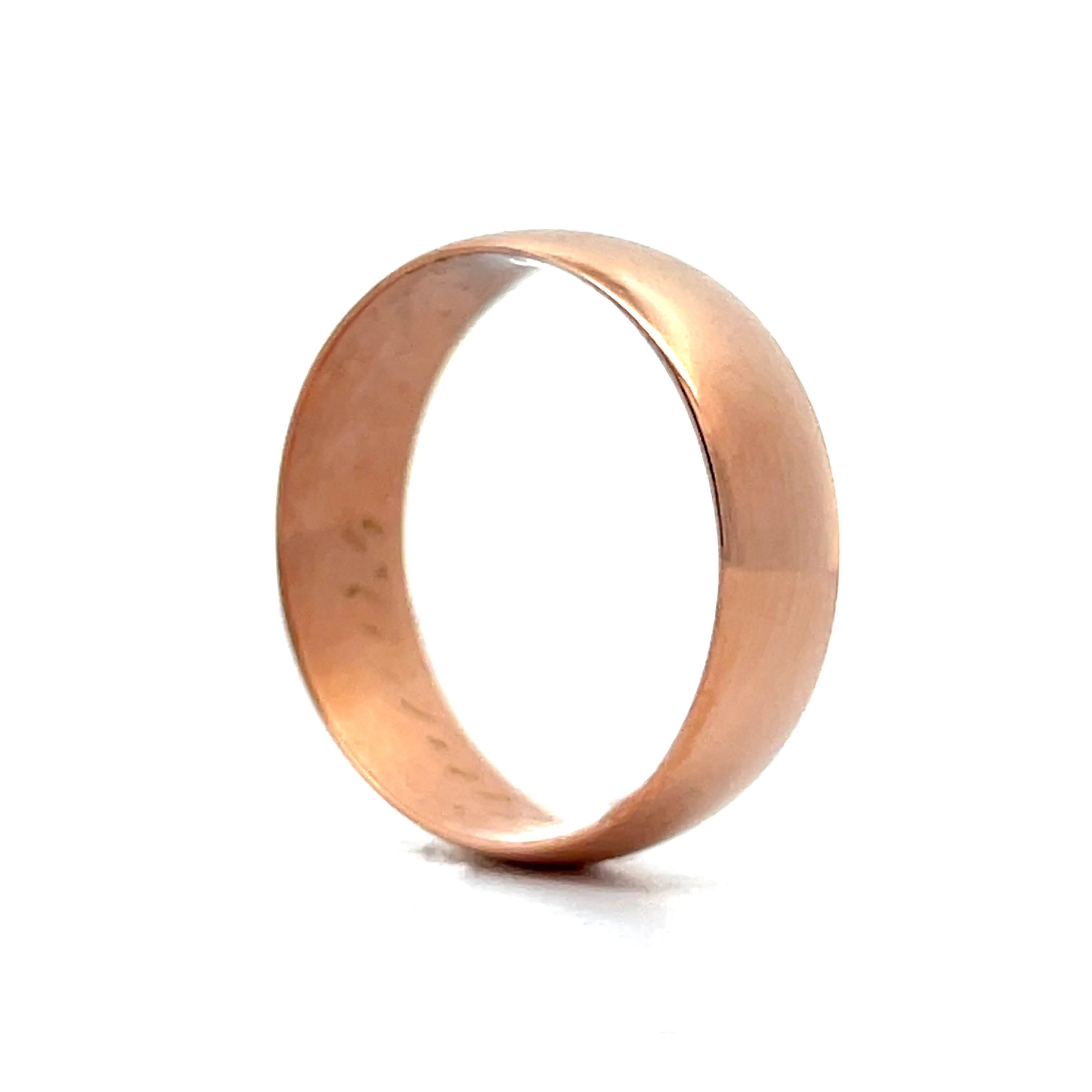 6mm Edwardian Flat Edge Wedding Band in 14k - Image 5