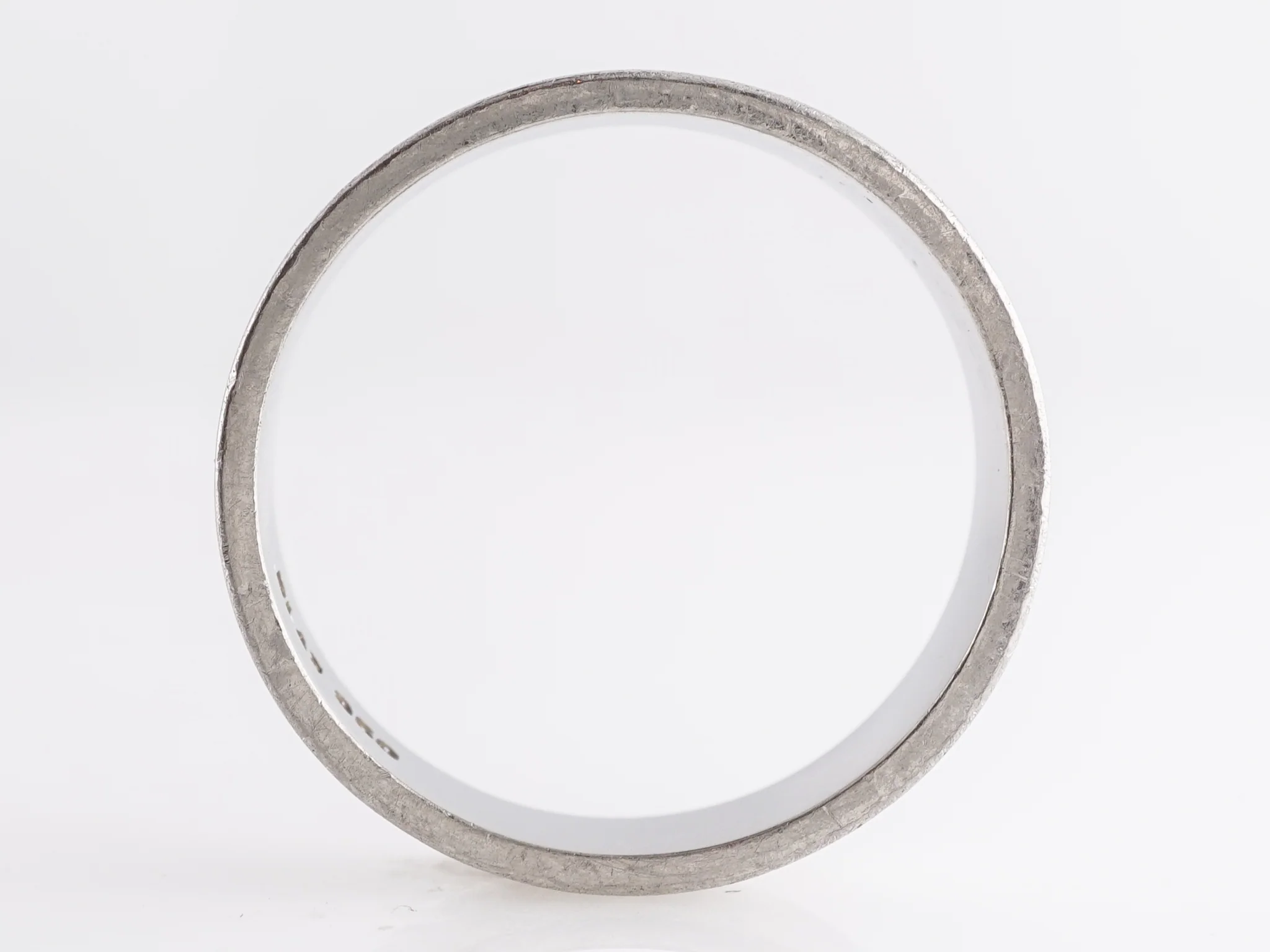6mm Flat Edge Wedding Band in Platinum - Image 3