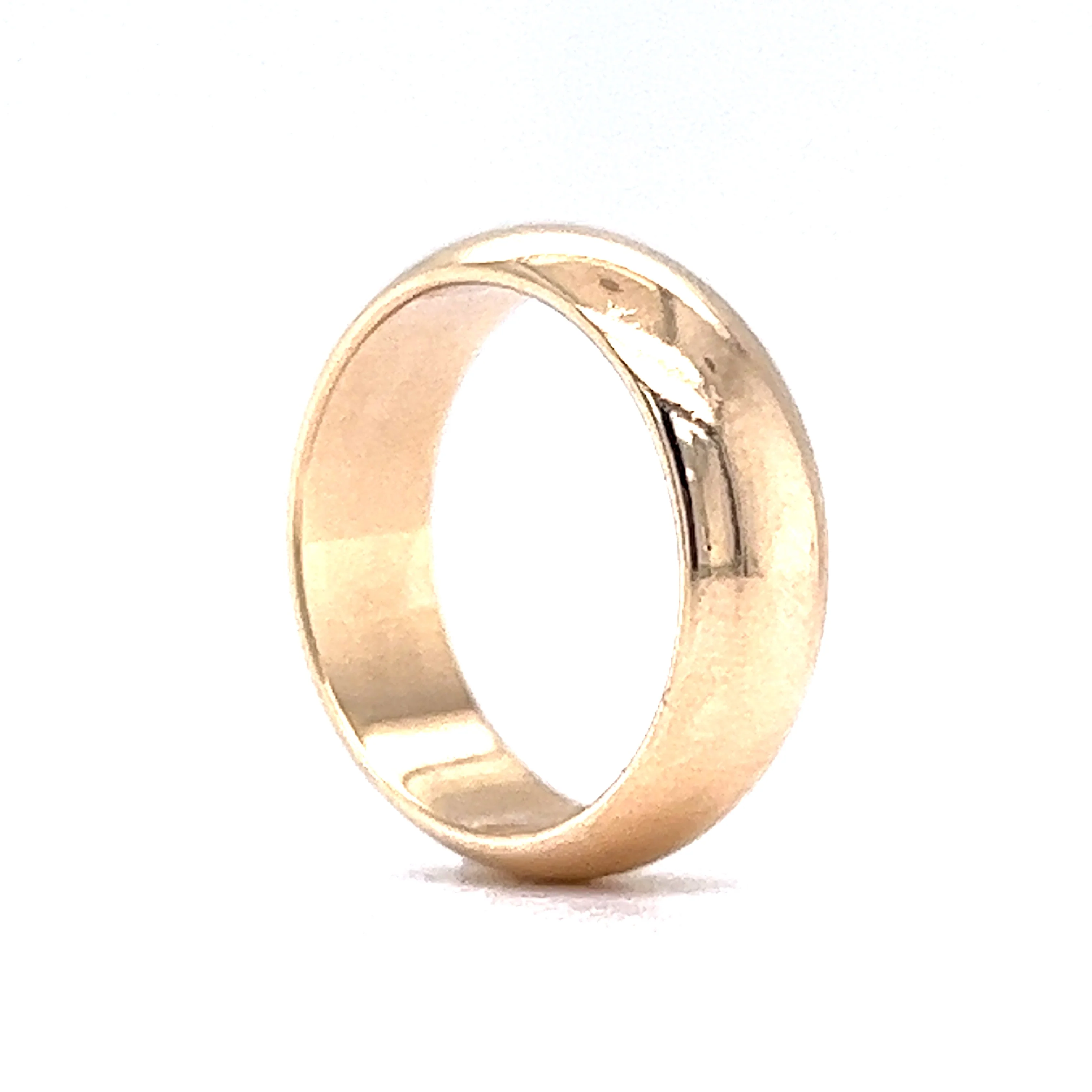6mm Half-Round Wedding Band in 14k Yellow Gold - Image 5