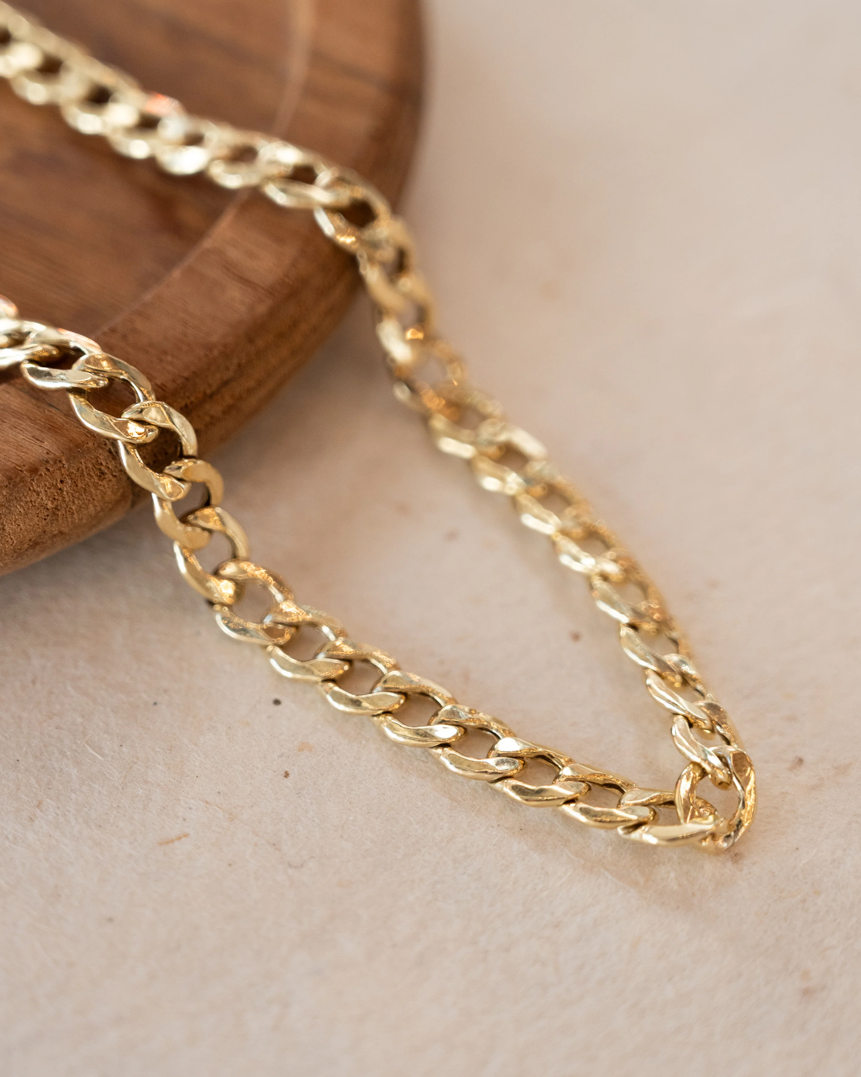 6mm Mens Curb Link Chain 10k Yellow Gold - Image 4