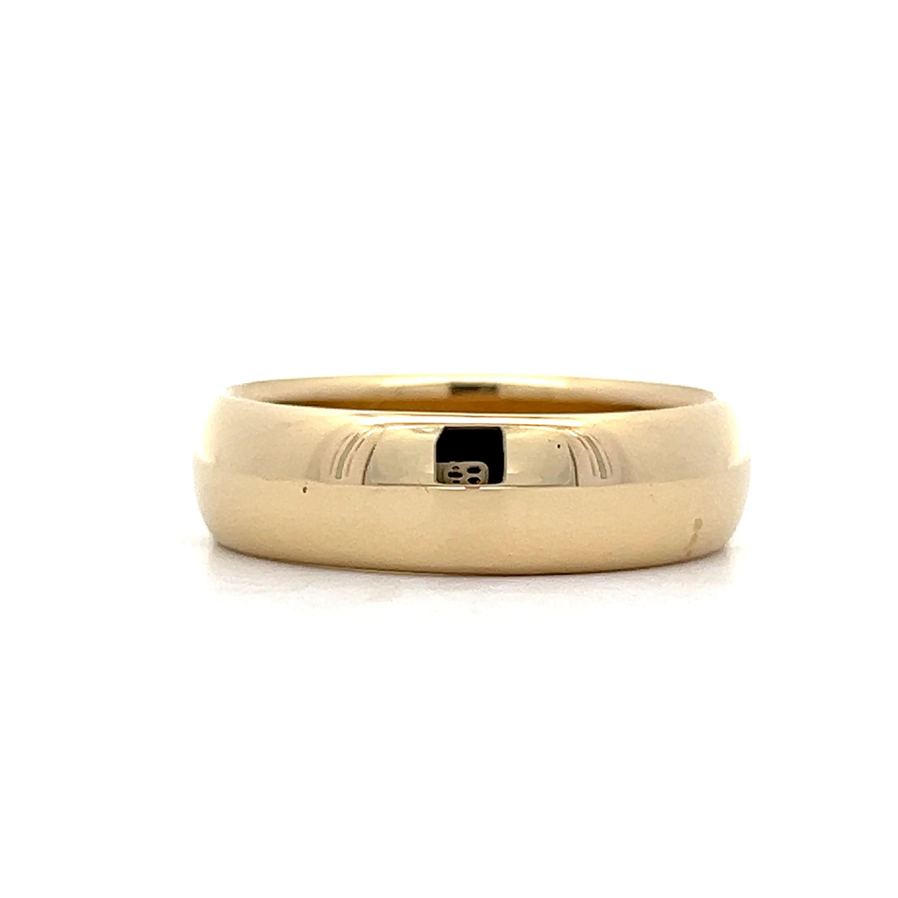 6mm Men's Half Round Wedding Band in 14k - Image 2