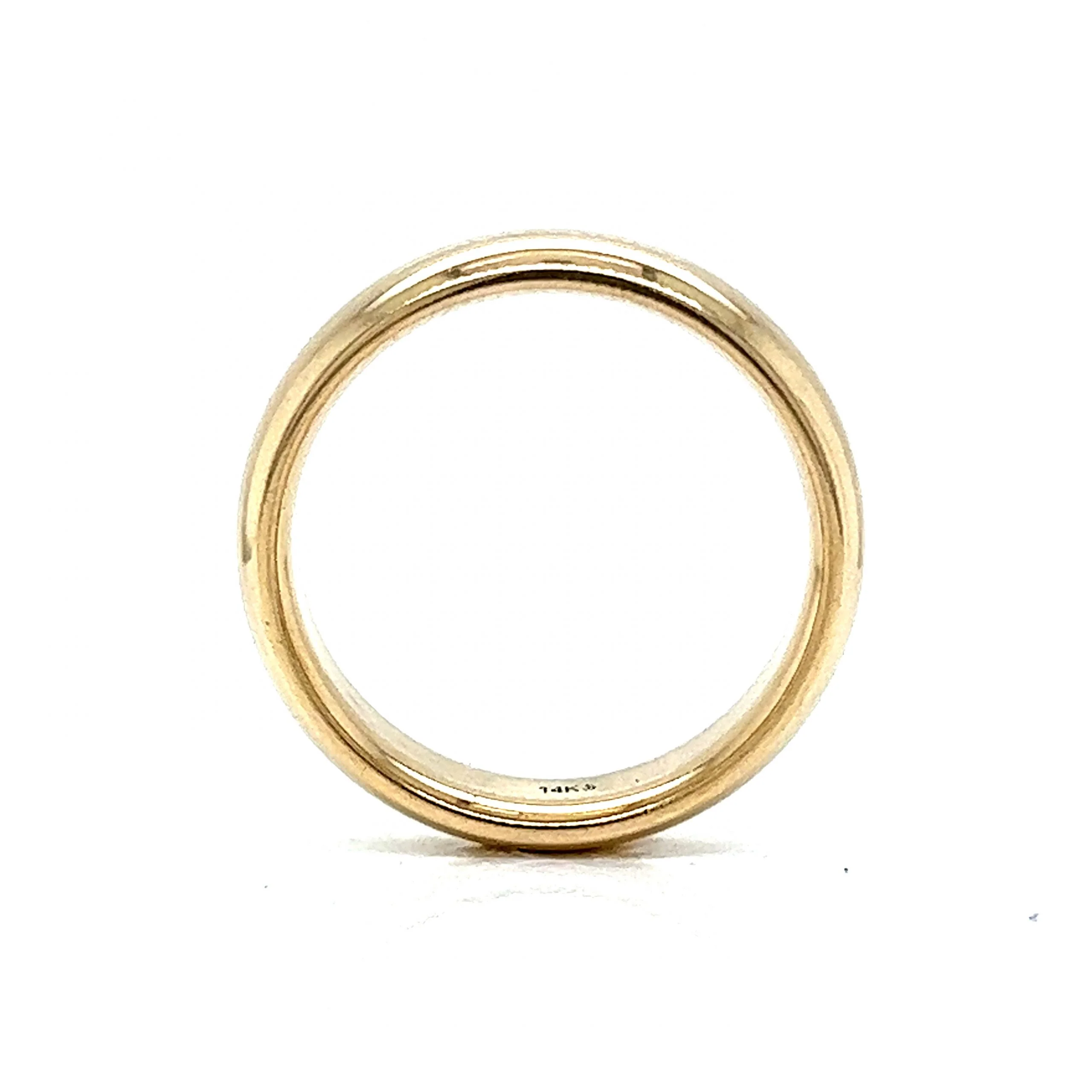 6mm Men's High Polish Wedding Band in 14k Yellow Gold - Image 5