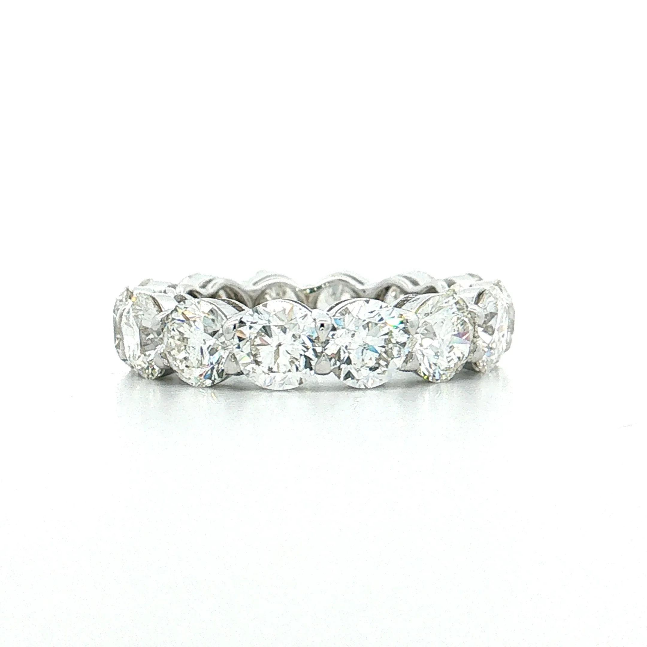 7.00 GIA Round Diamond Eternity Band 18k White Gold