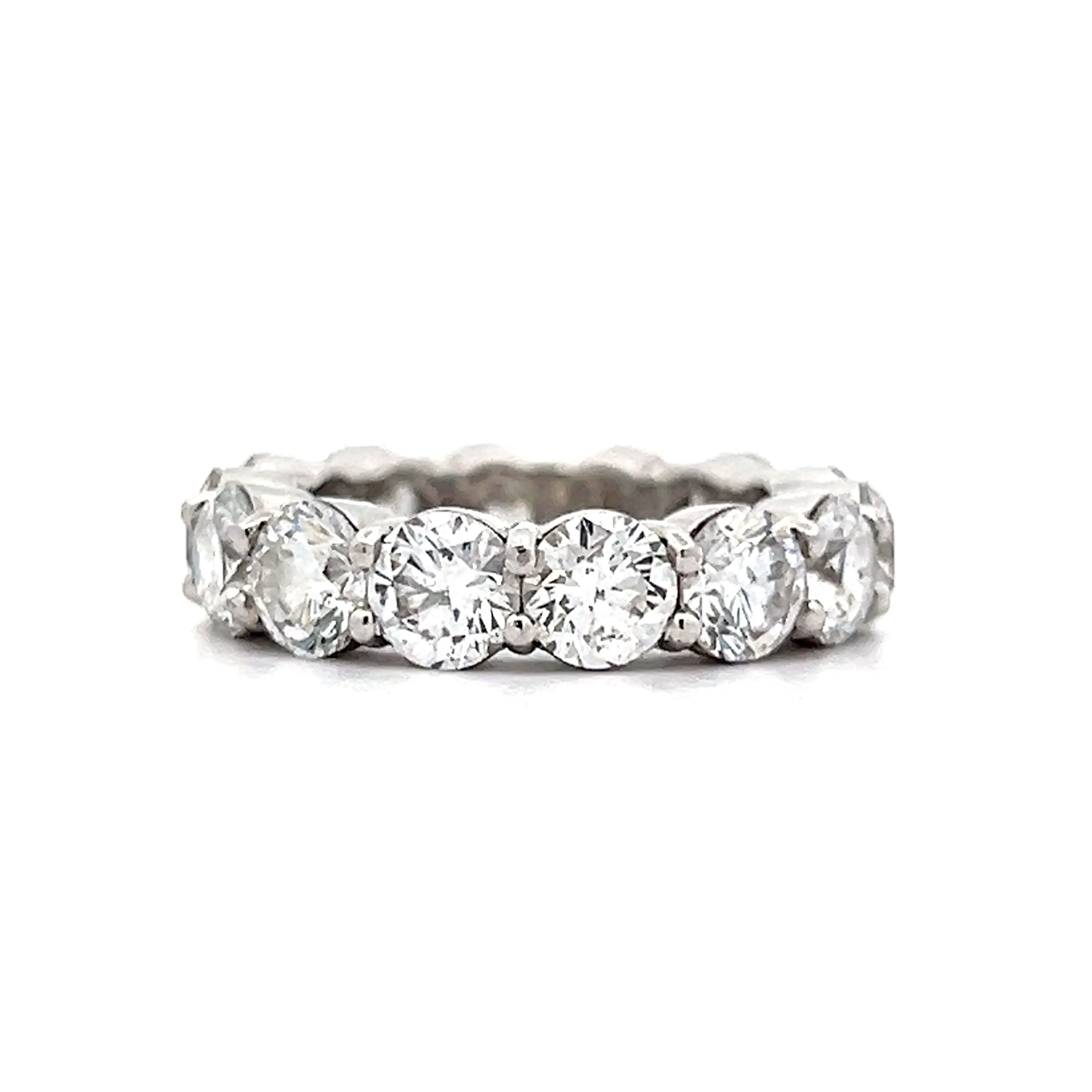 7.20 Round Brilliant Diamond Eternity Ring in Platinum - Image 3