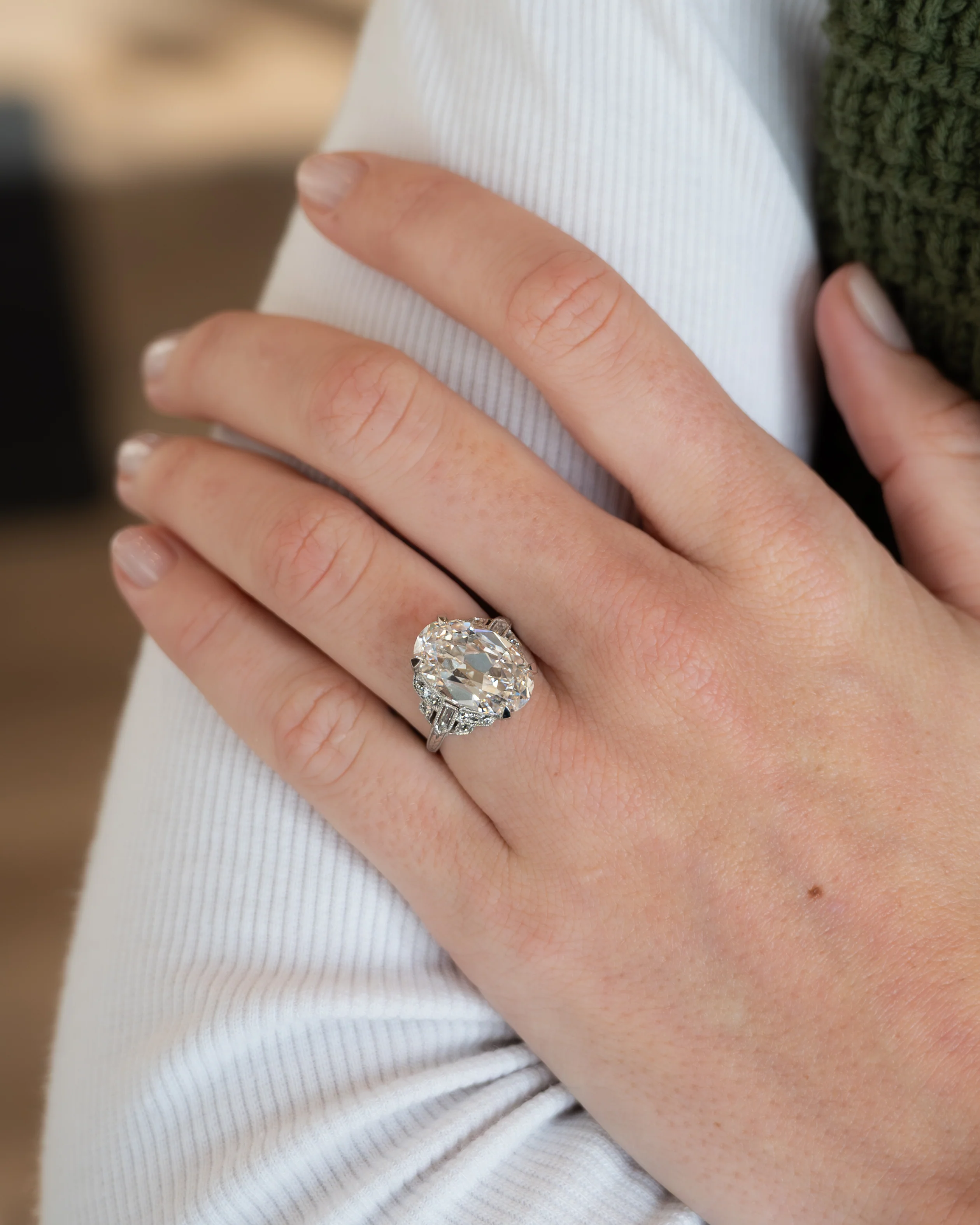 7.22 Art Deco Type IIA Diamond Engagement Ring Platinum - Image 6