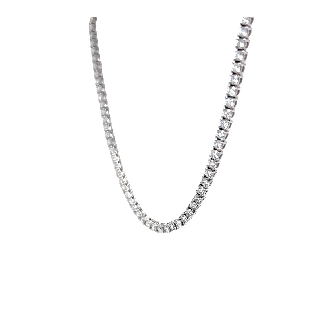 7.40 Round Brilliant Diamond Necklace in 18k White Gold - Image 2