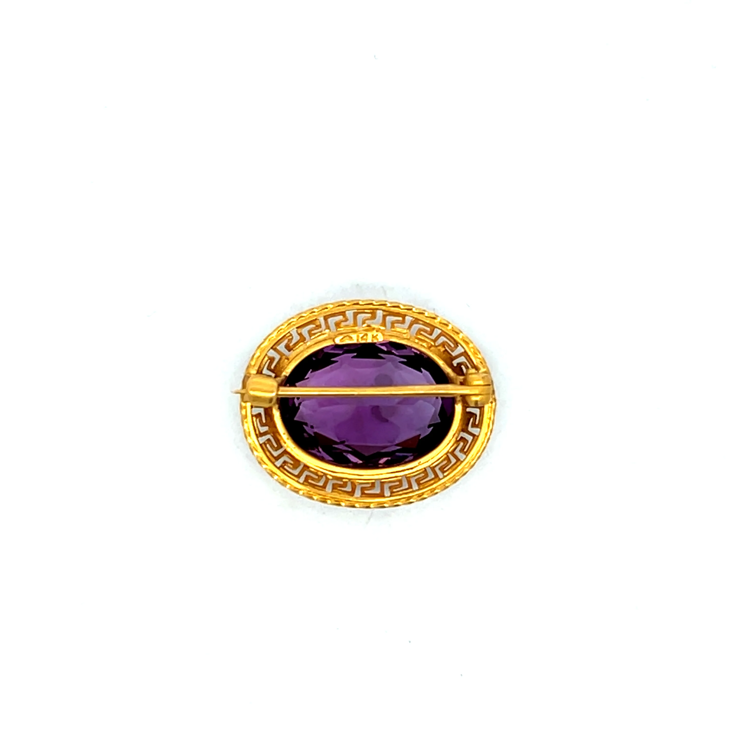 7.44 Vintage Victorian Amethyst Brooch in 14k - Image 3