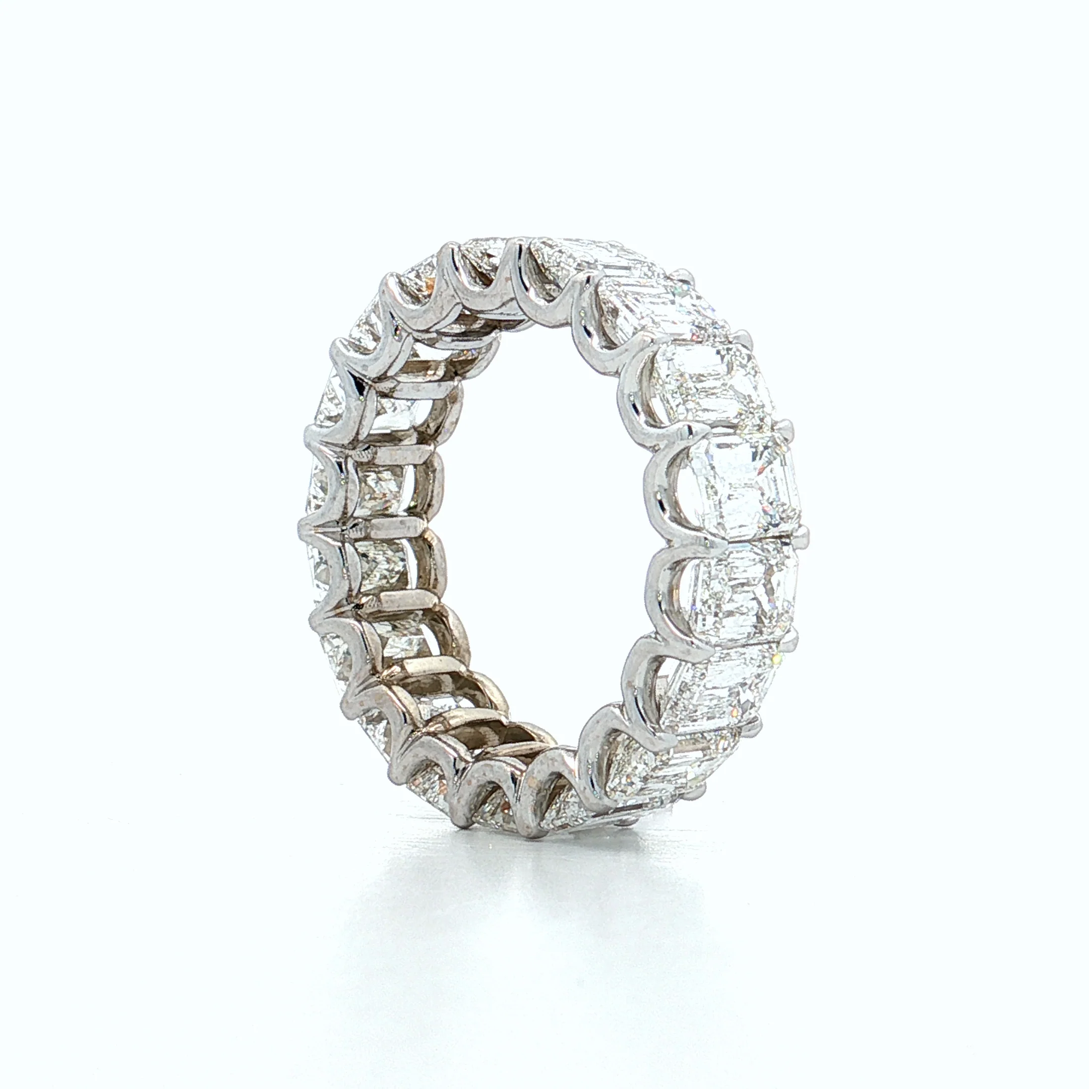 7.59 Ashoka Diamond Eternity Ring 18k White Gold - Image 6