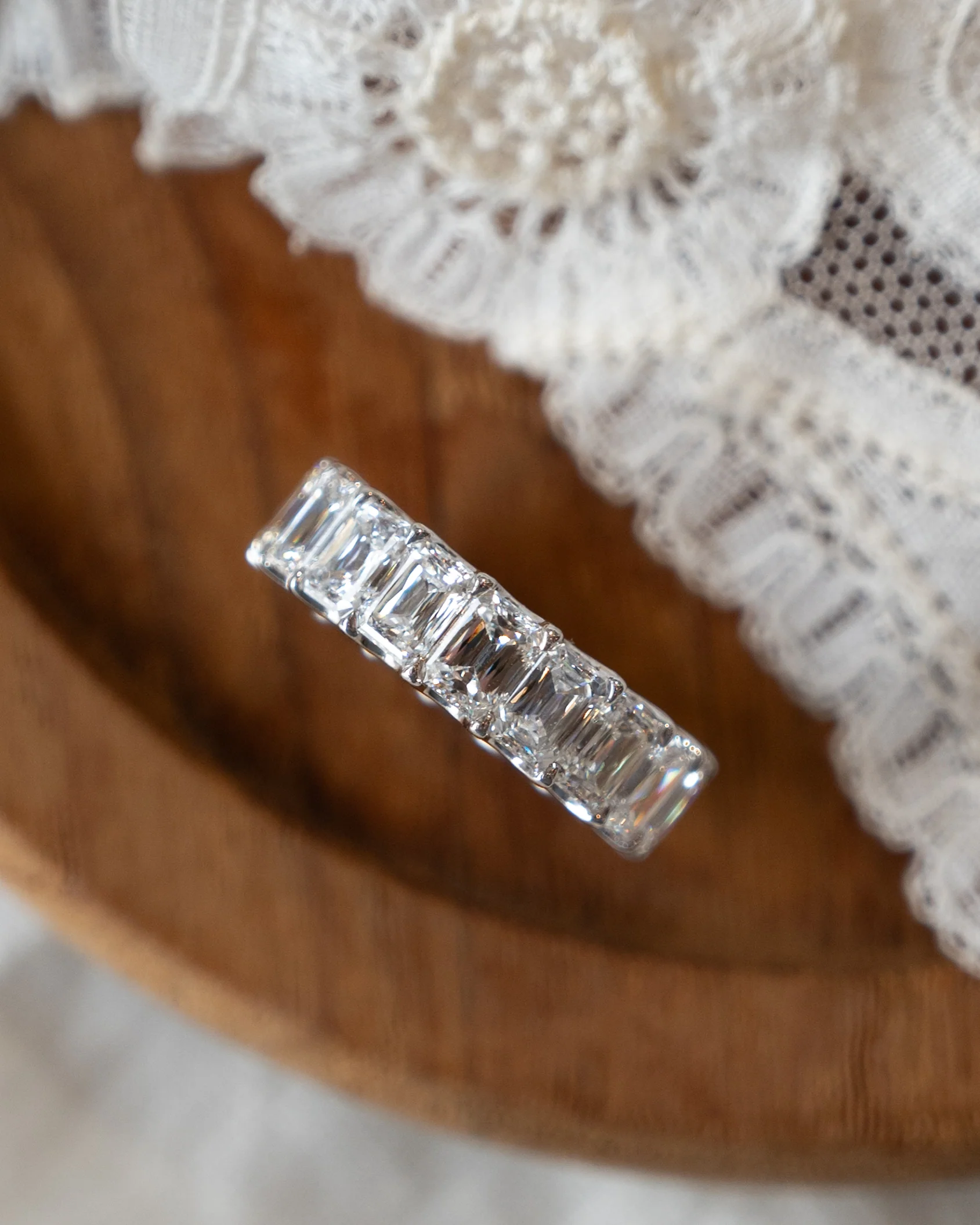 7.59 Ashoka Diamond Eternity Ring 18k White Gold - Image 7