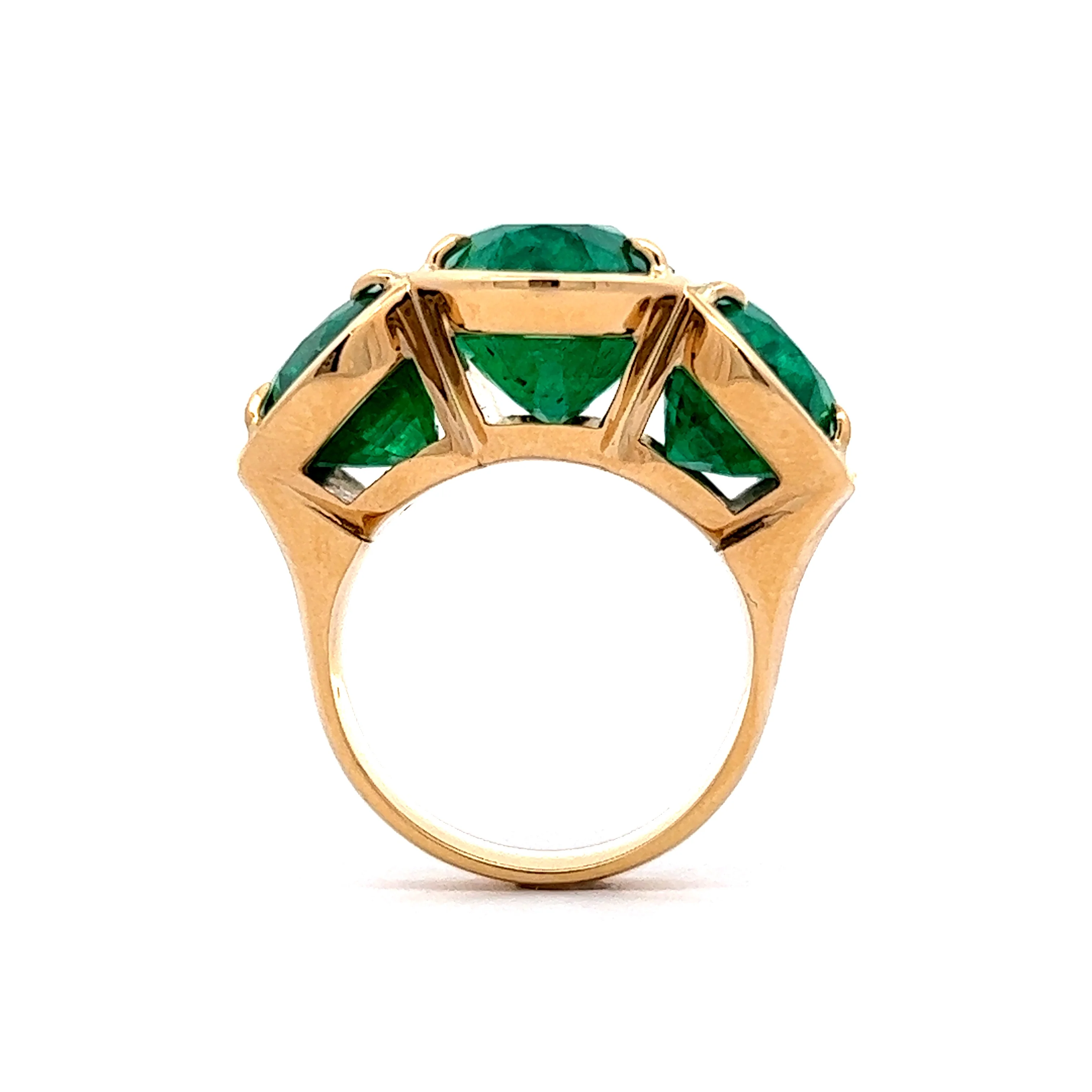 7.75 Oval Cut Emerald Right Hand Ring in 14k Yellow Gold - Image 4