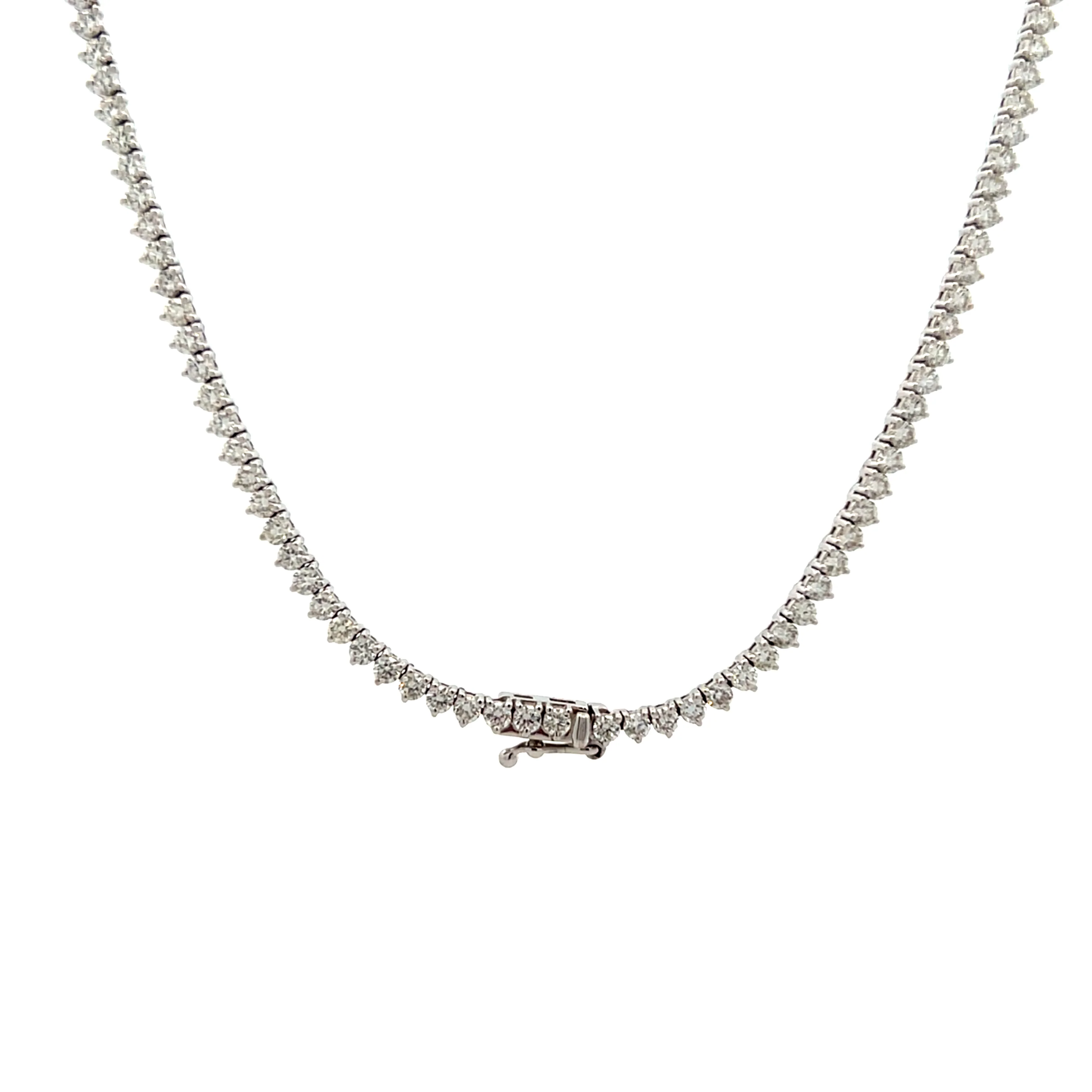 7 Carat Diamond Tennis Necklace in 14k White Gold - Image 4