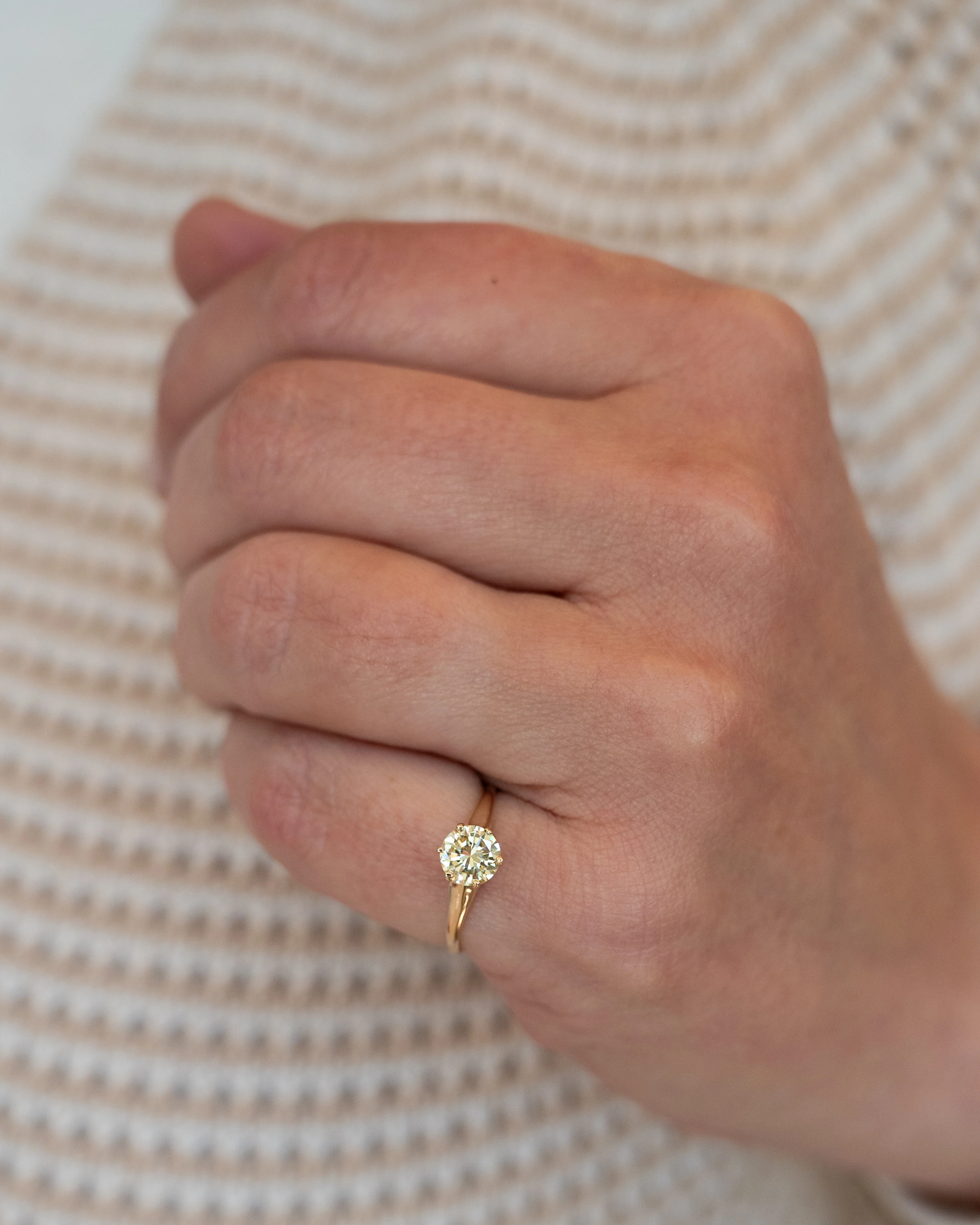 .70 Antique Fancy Yellow Diamond Engagement Ring in 14k - Image 7