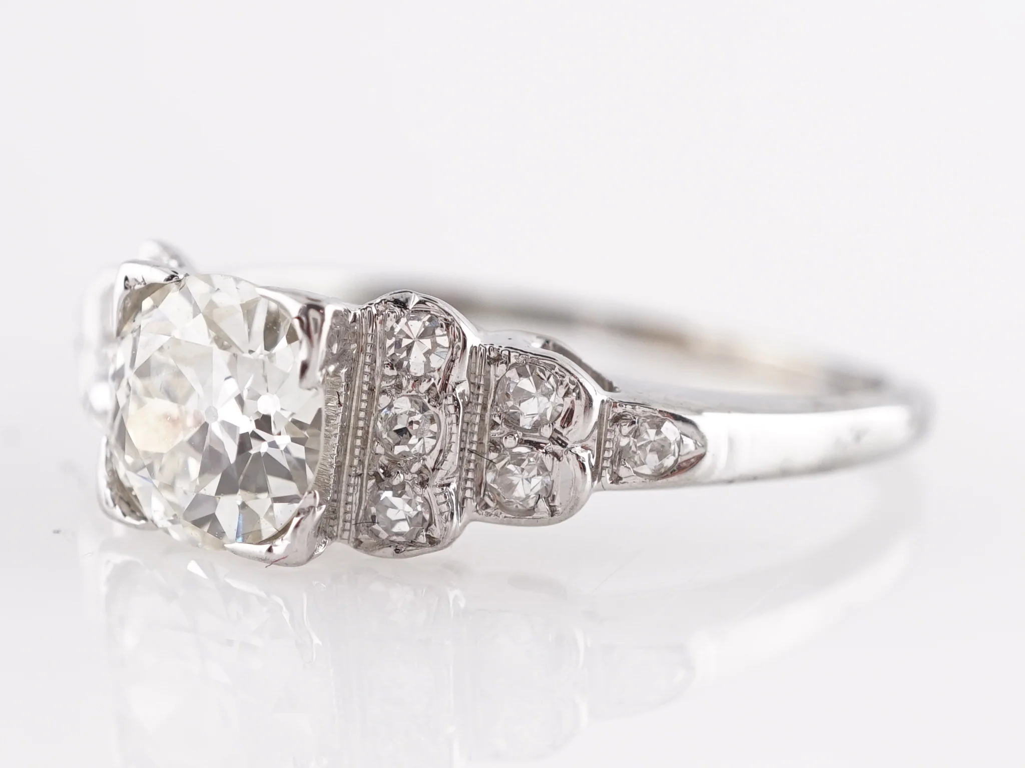 .70 Art Deco Diamond Engagement Ring in Platinum - Image 2