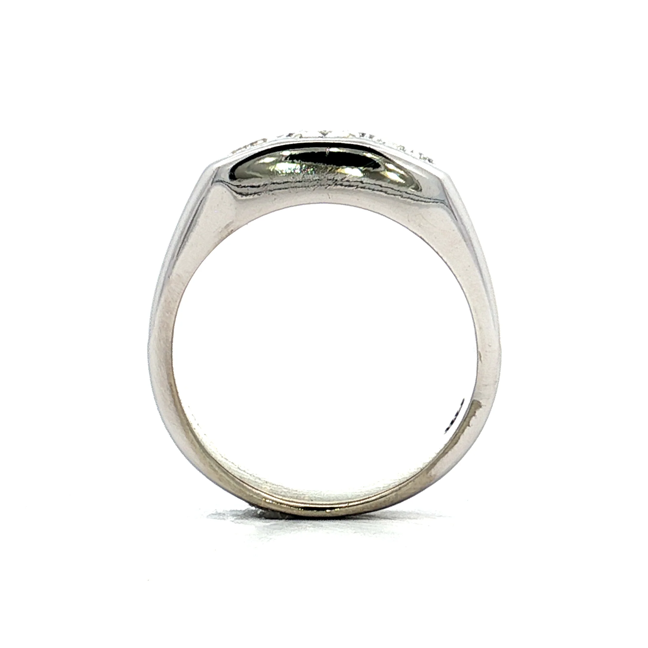 .70 Emerald Cut Diamond Three Stone Engagement Ring 14k - Image 4