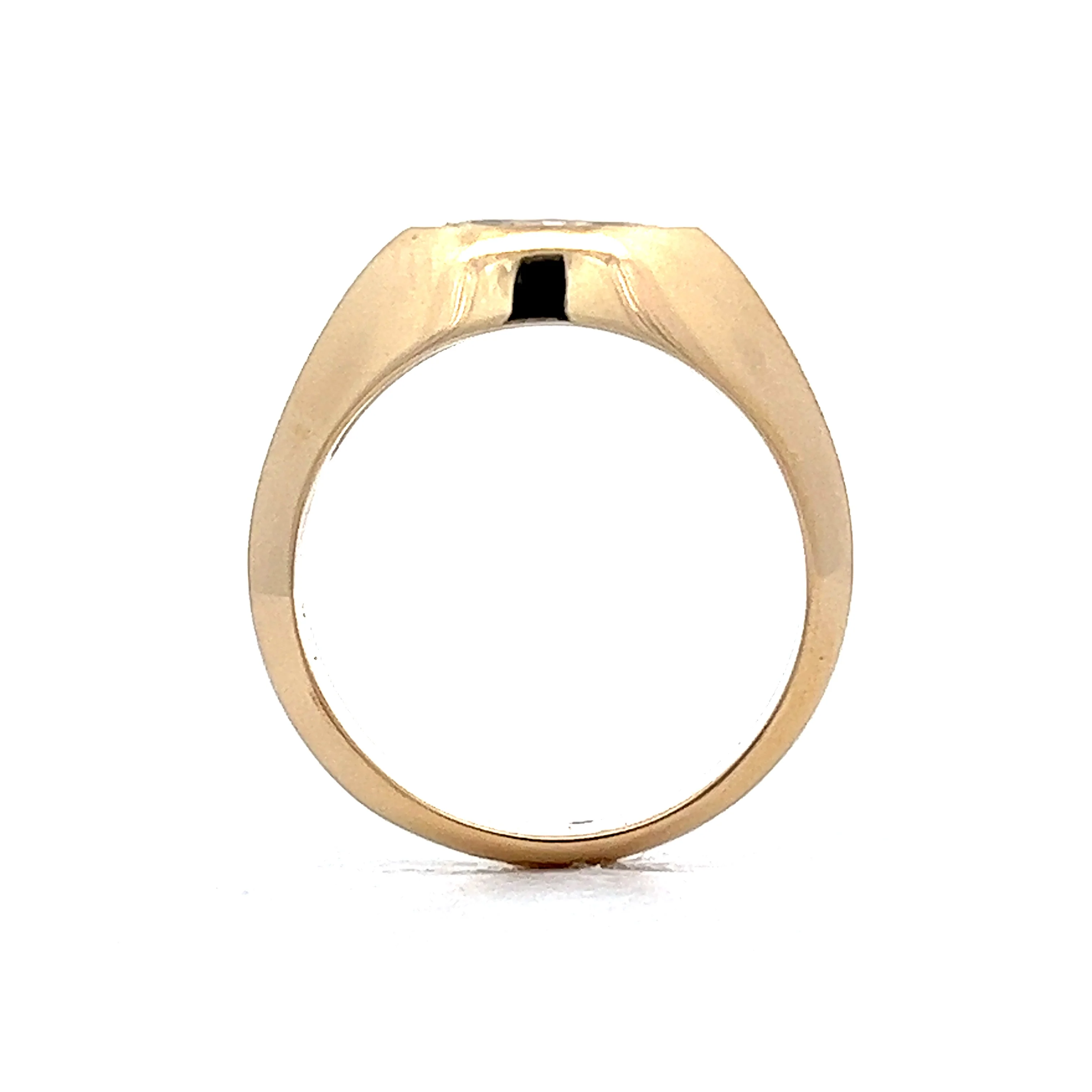 Flush Set Marquise Diamond Engagement Ring in 14k Yellow Gold - Image 4