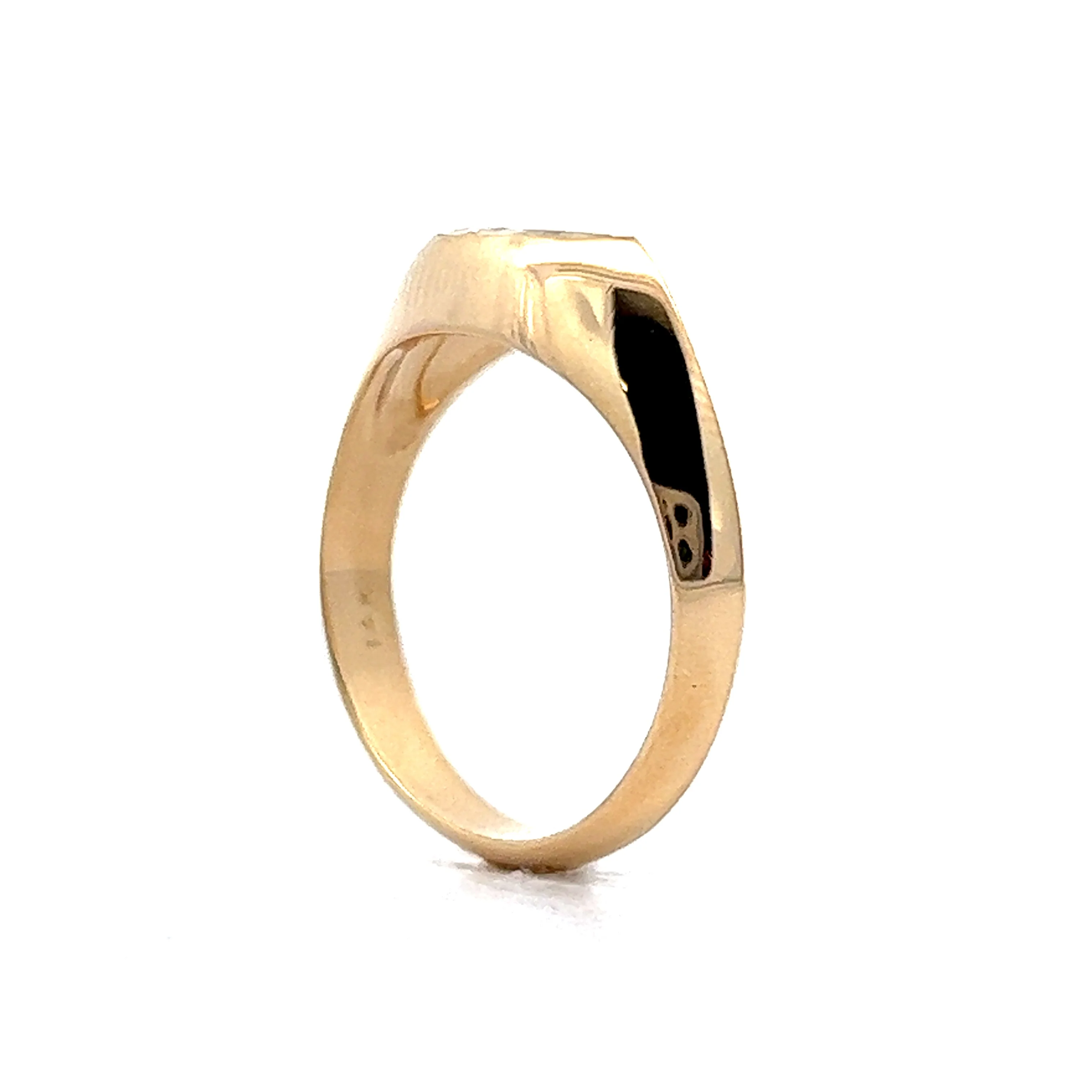 Flush Set Marquise Diamond Engagement Ring in 14k Yellow Gold - Image 5