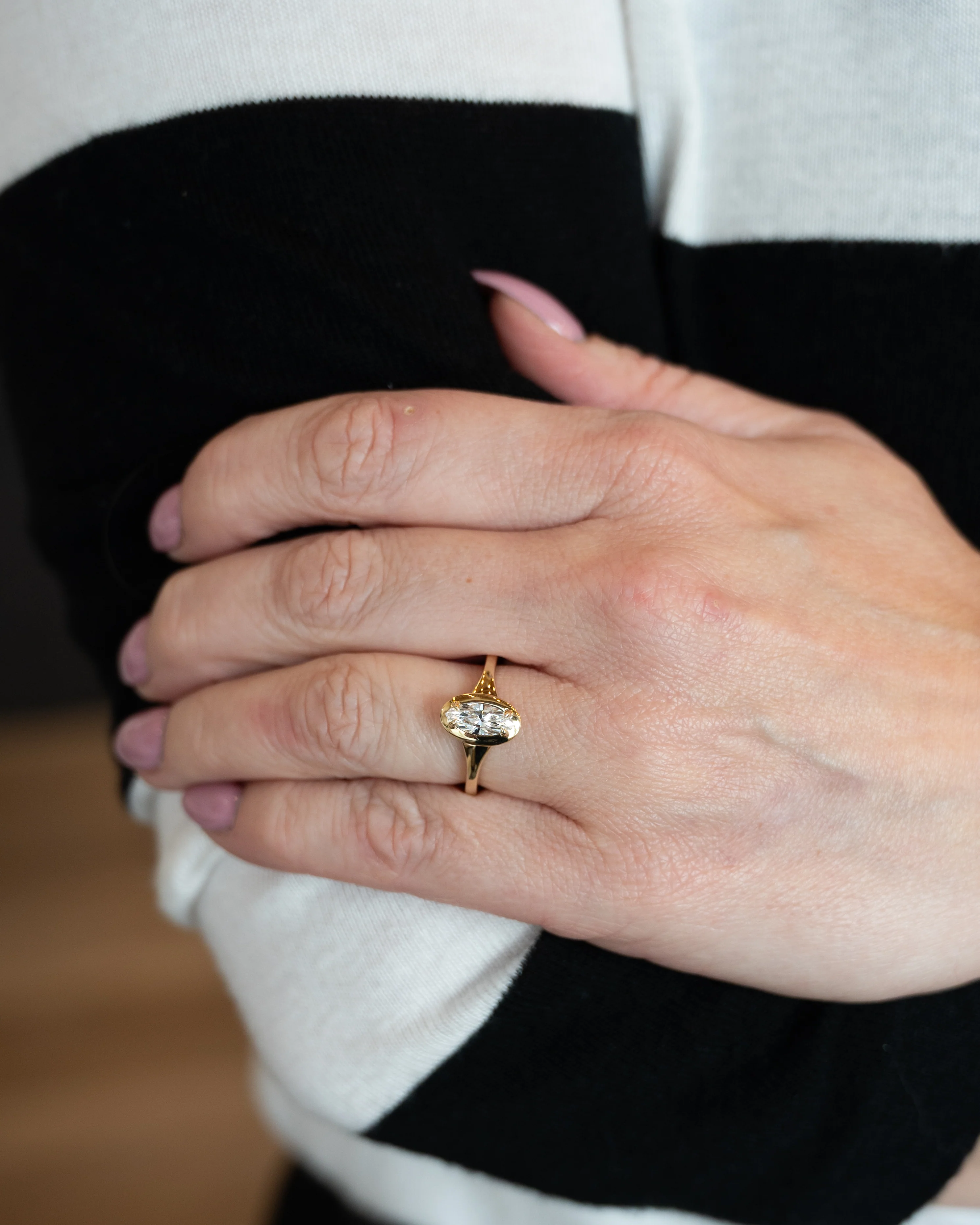 .70 Marquise Cut Diamond Engagement Ring in 14k - Image 7