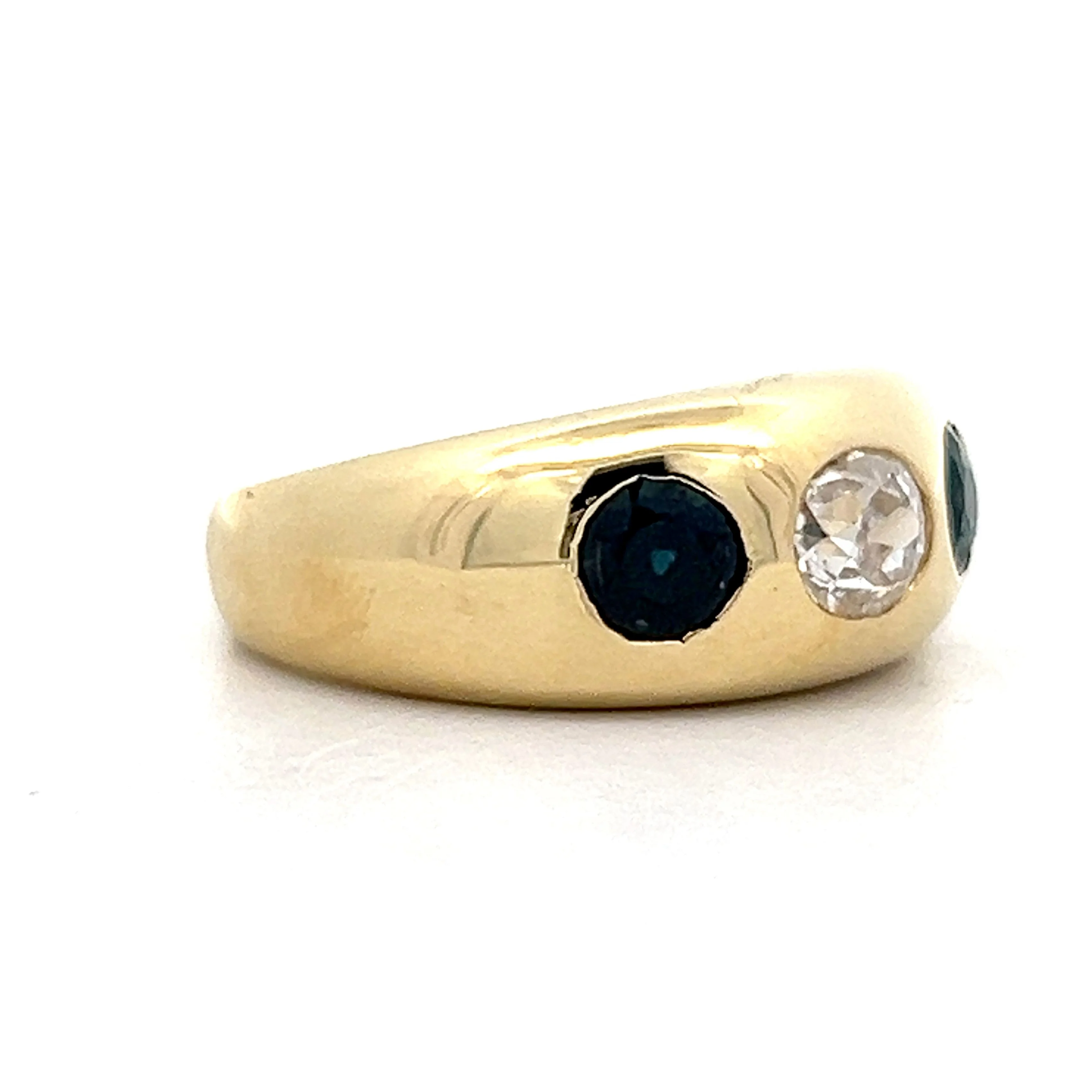 .70 Victorian Style Three Stone Ring in 18k Yellow Gold - Image 3