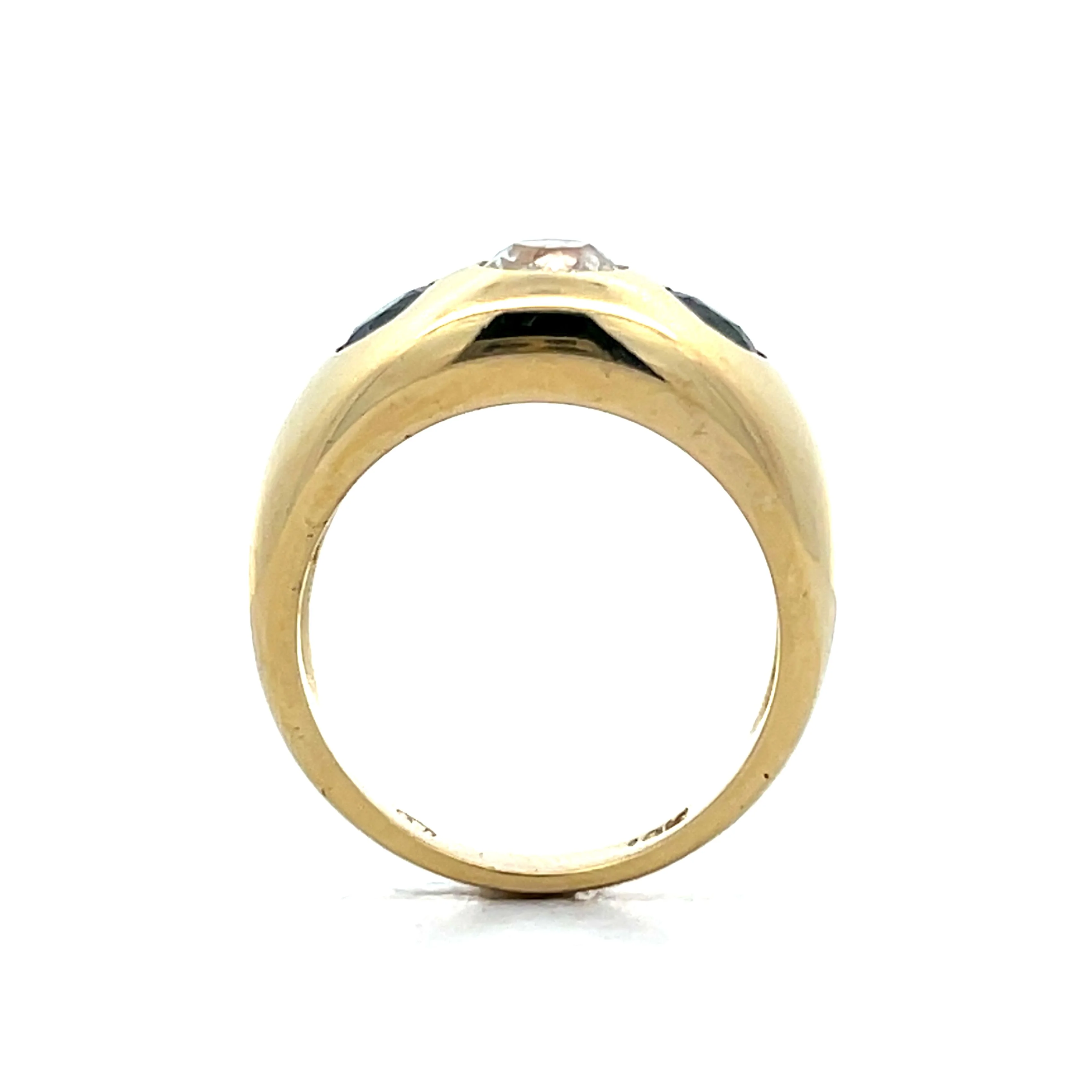.70 Victorian Style Three Stone Ring in 18k Yellow Gold - Image 4