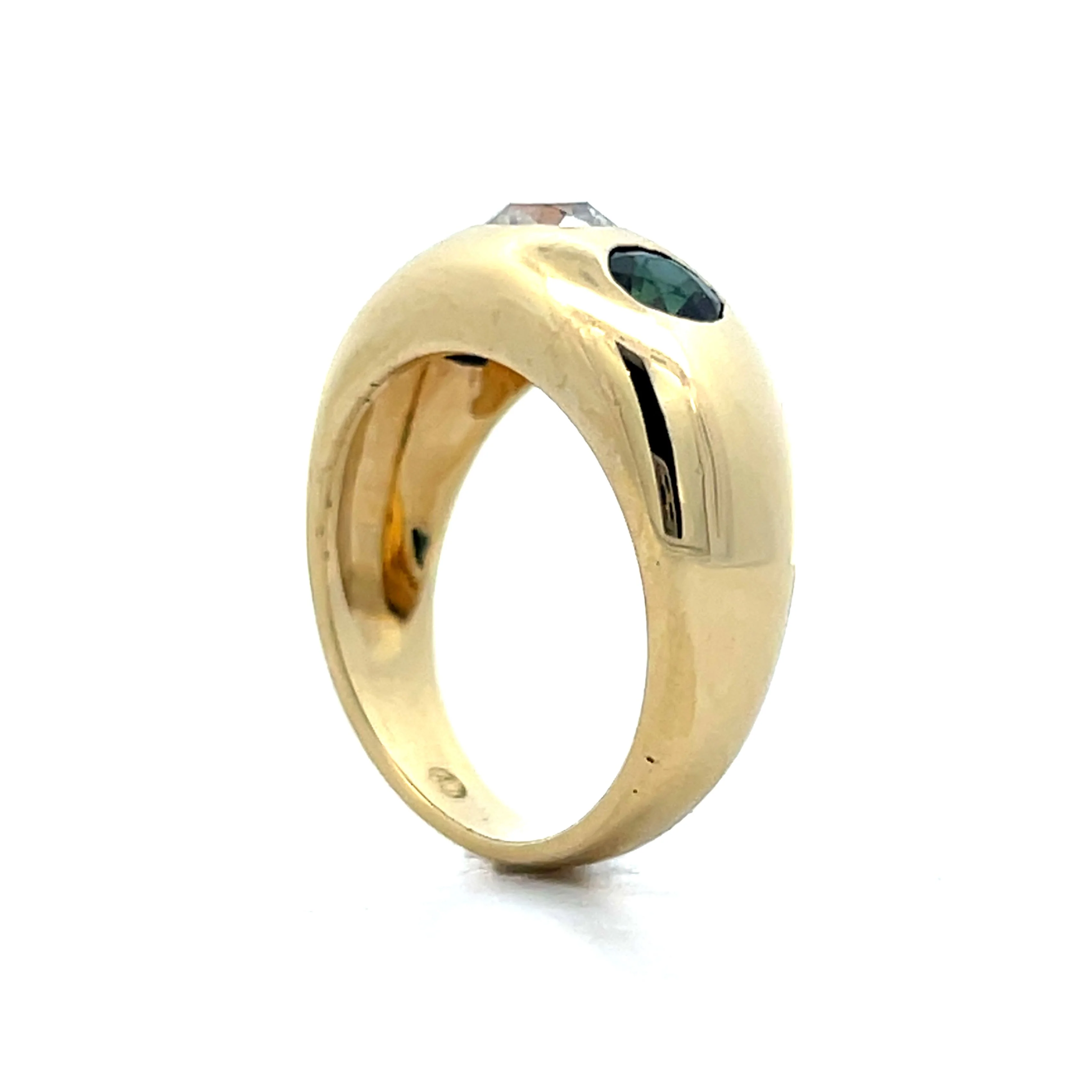 .70 Victorian Style Three Stone Ring in 18k Yellow Gold - Image 5