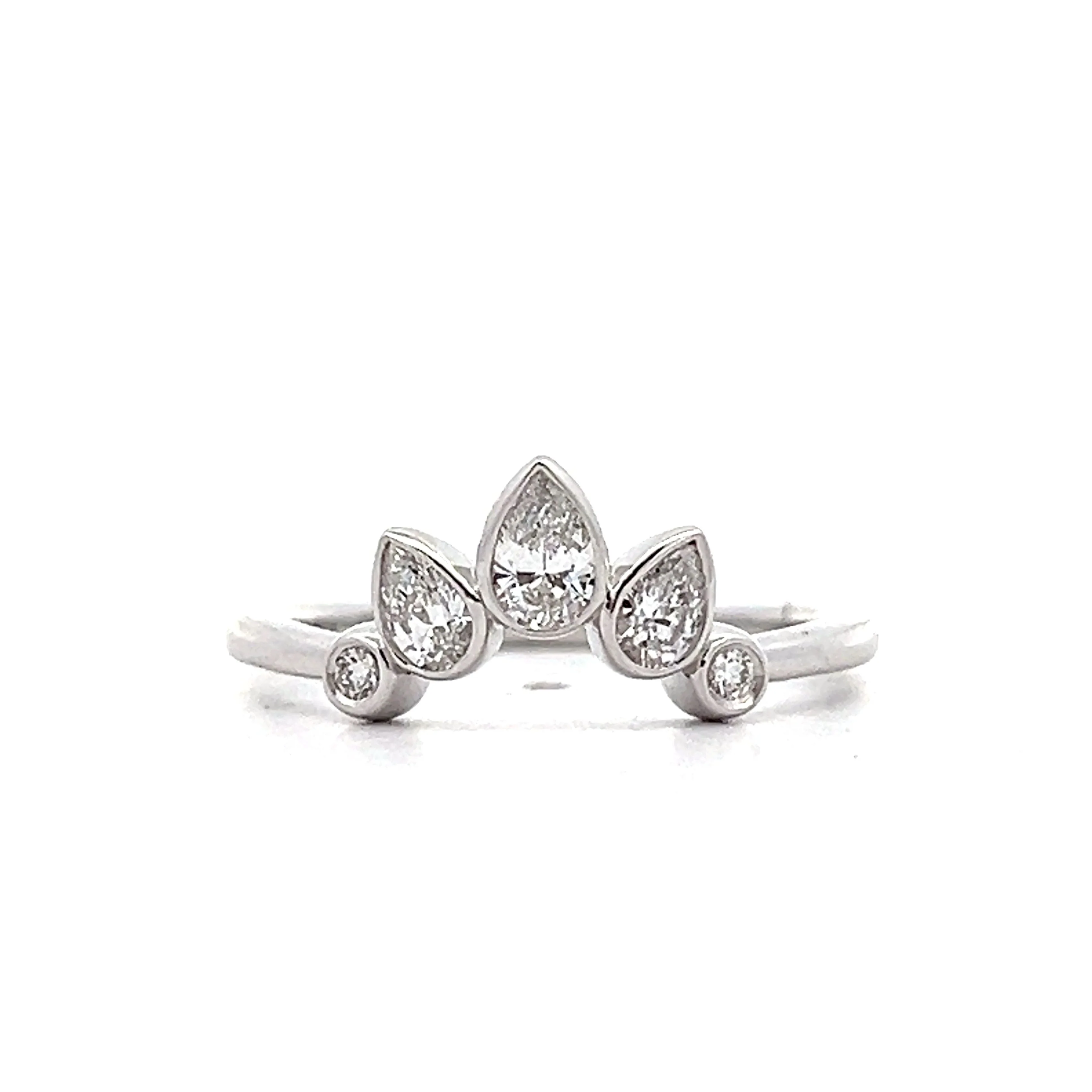 .71 Diamond Tiara Wedding Band in 14k White Gold