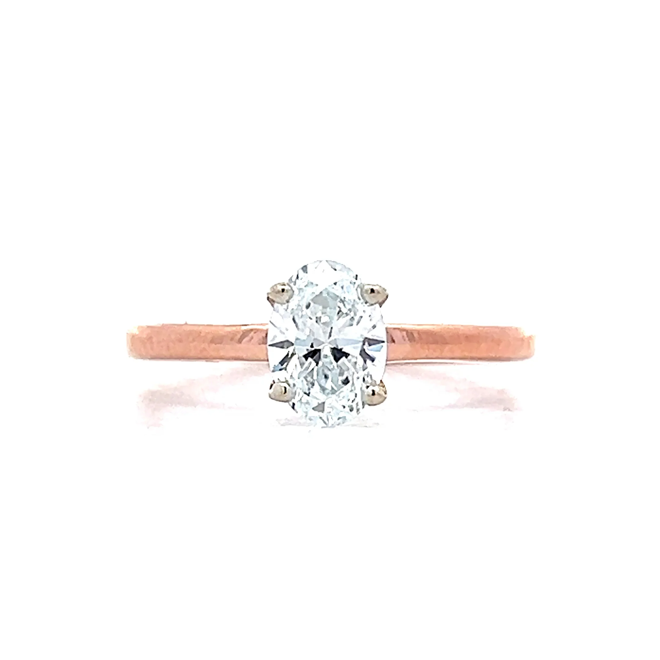 .71 Oval Diamond Solitaire Engagement Ring in 14k
