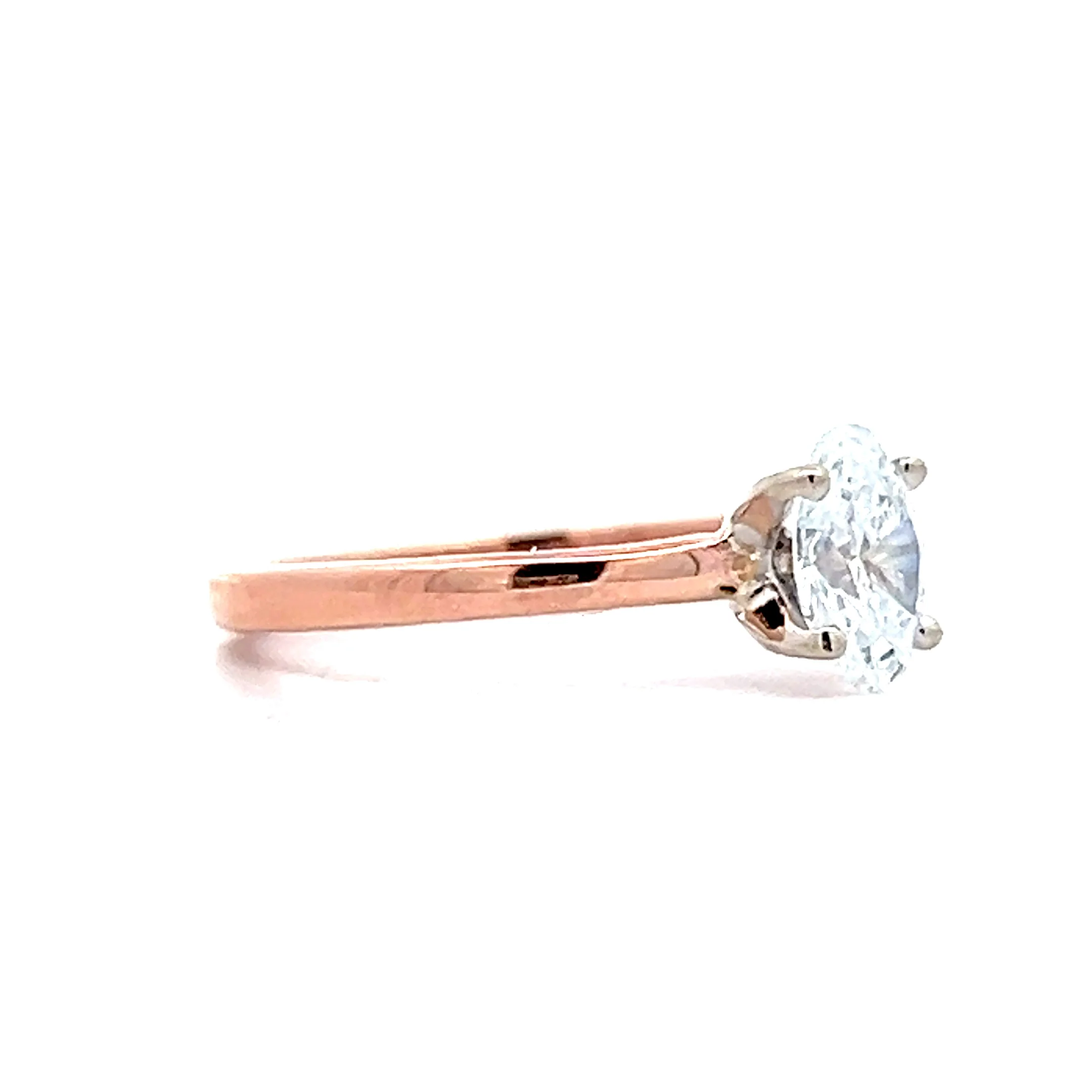.71 Oval Diamond Solitaire Engagement Ring in 14k - Image 3