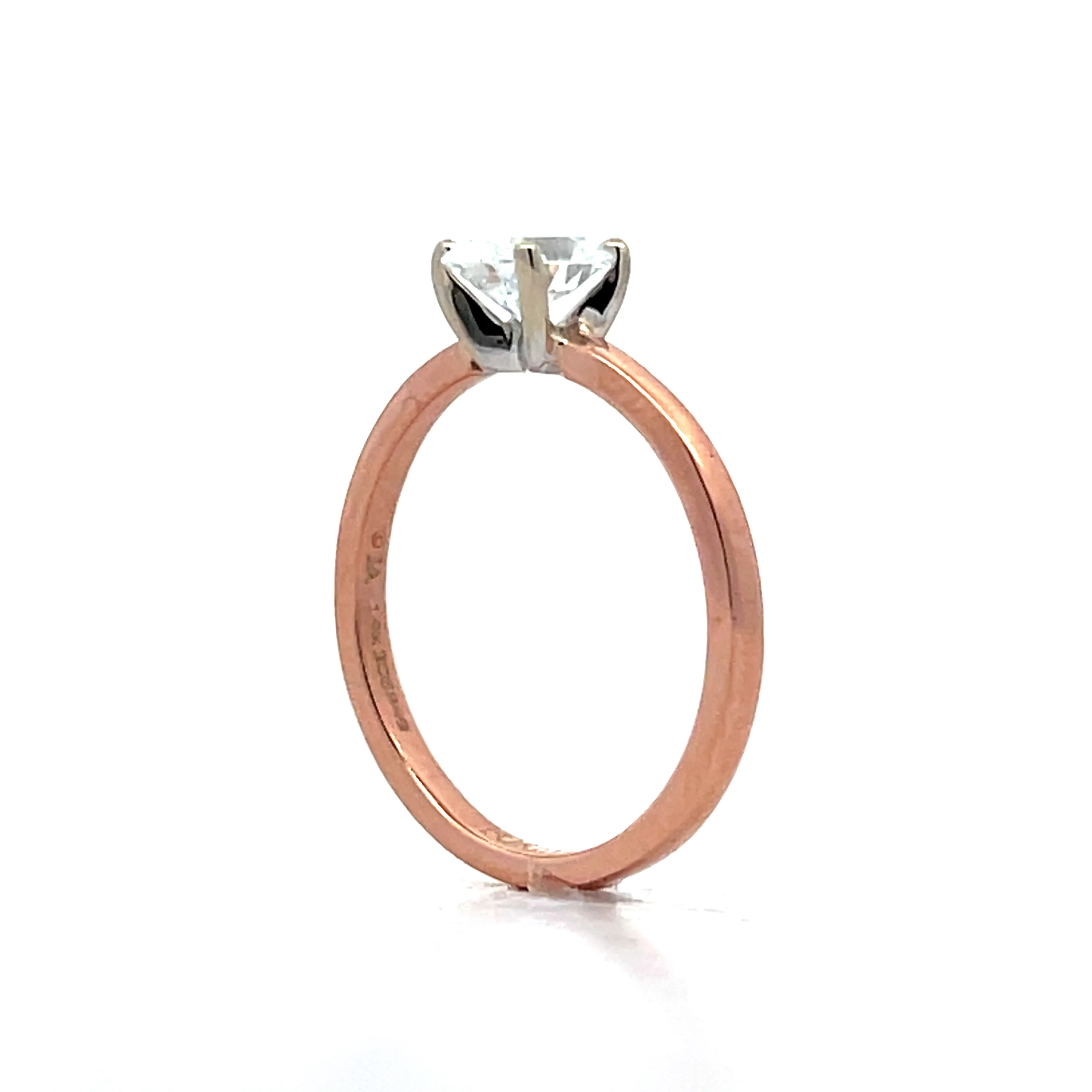 .71 Oval Diamond Solitaire Engagement Ring in 14k - Image 5