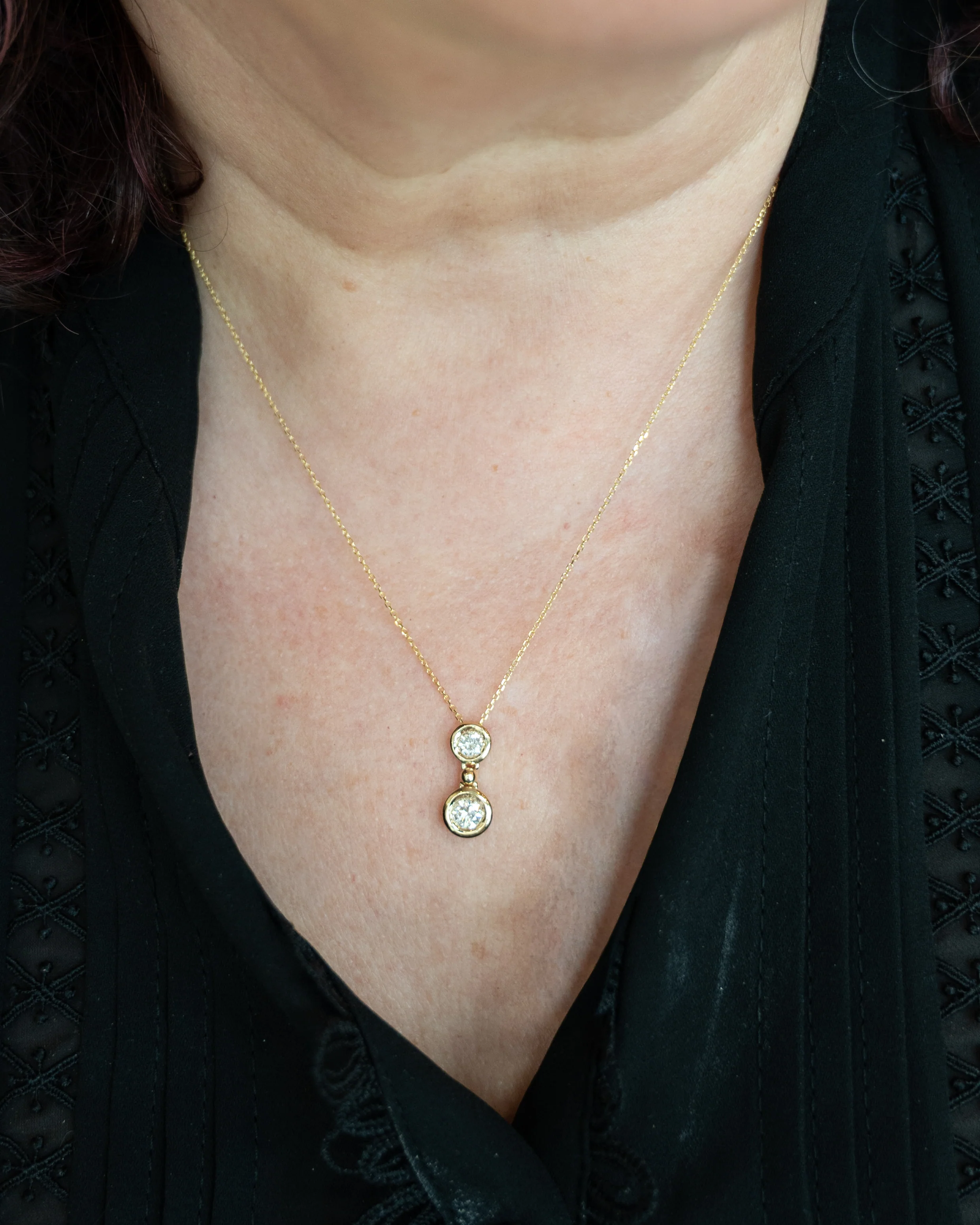 .72 Bezel Set Diamond Pendant Necklace in 14k - Image 6