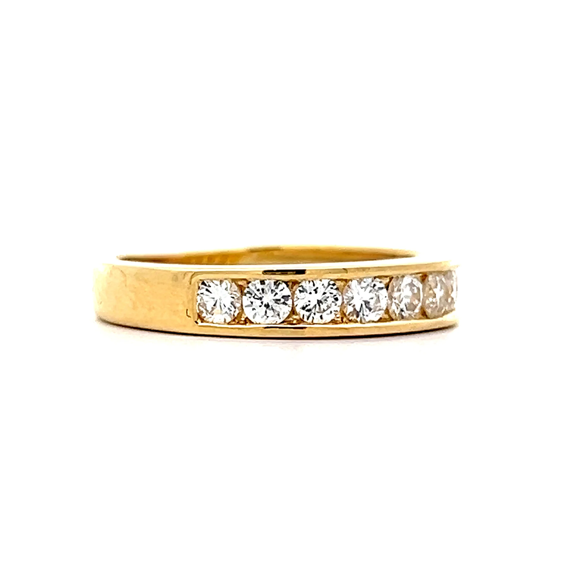 .72 Channel Set Diamond Wedding Band in 18k Yellow Gold - Image 3
