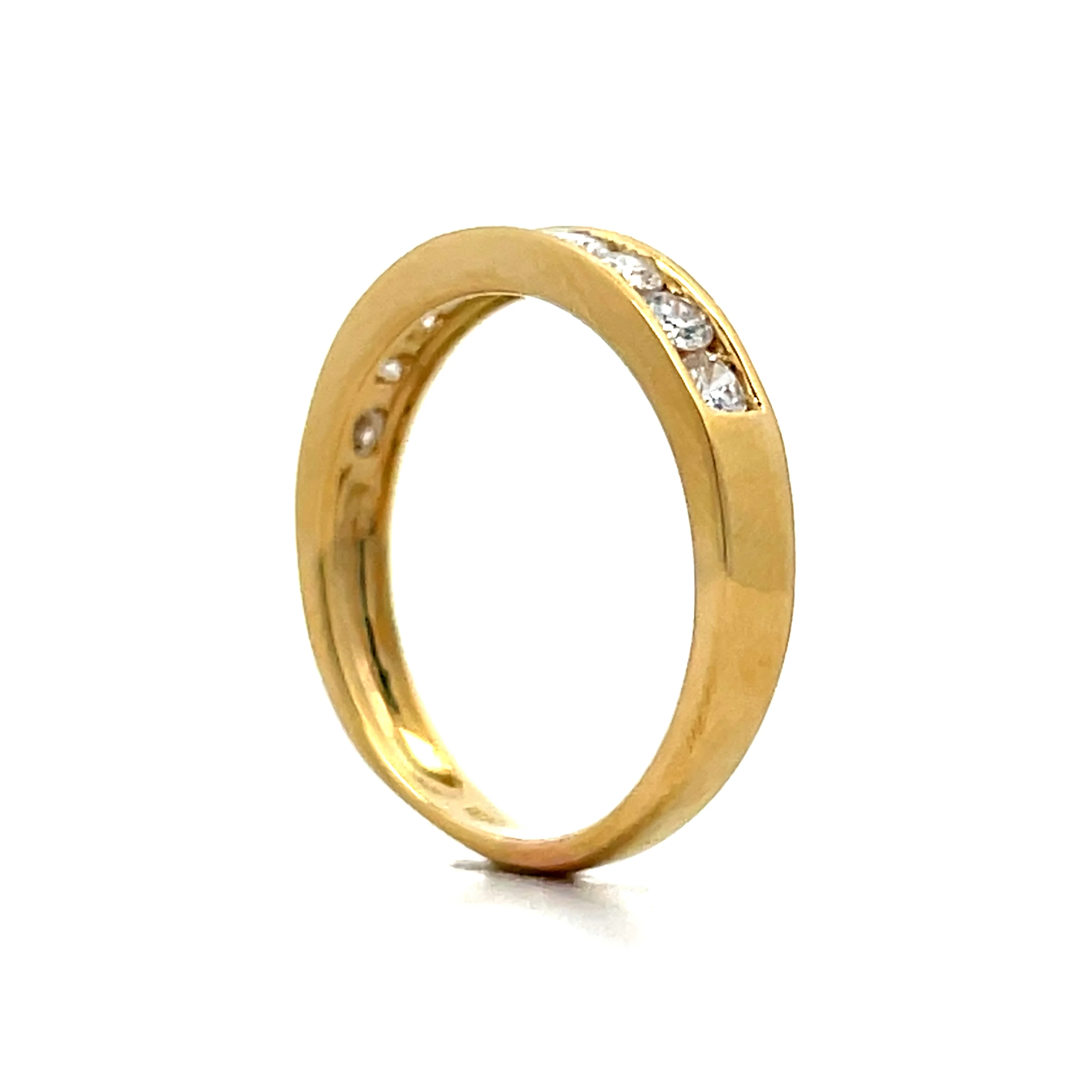 .72 Channel Set Diamond Wedding Band in 18k Yellow Gold - Image 5