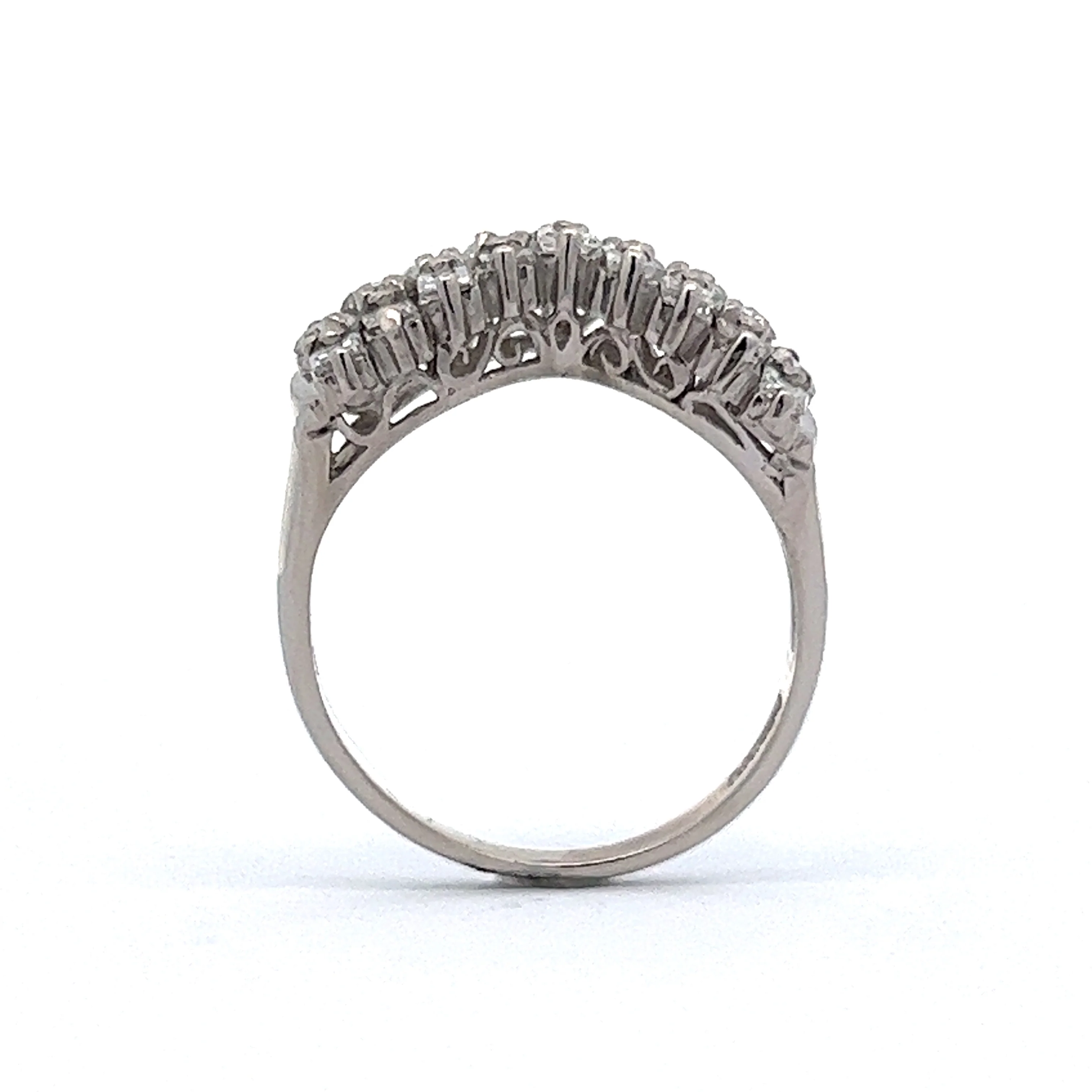 .72 Round Brilliant Diamond Wedding Band in Platinum - Image 4